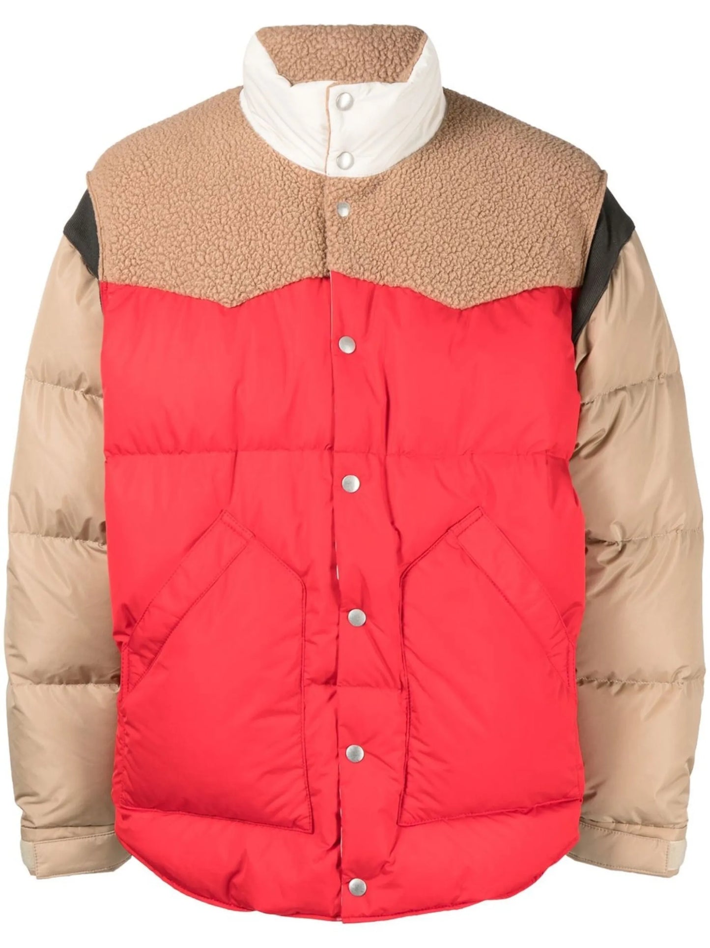 panelled puffer jacket