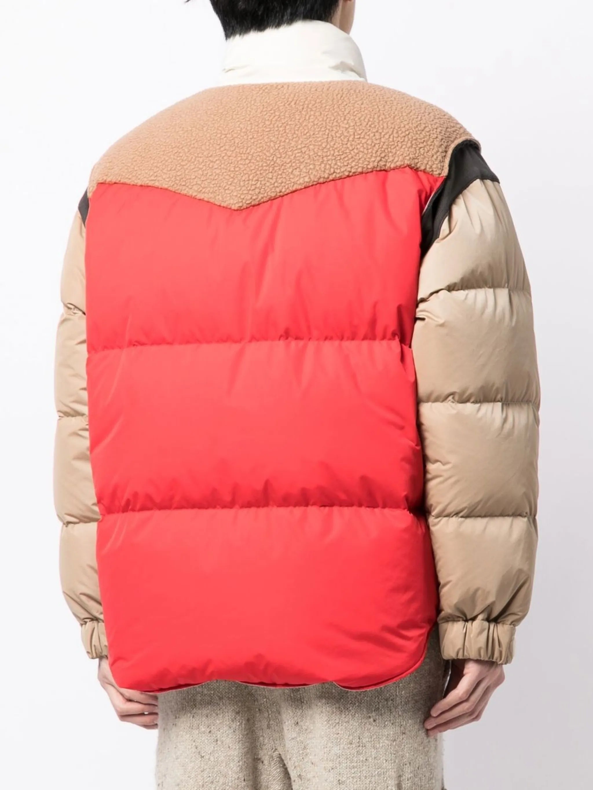 panelled puffer jacket