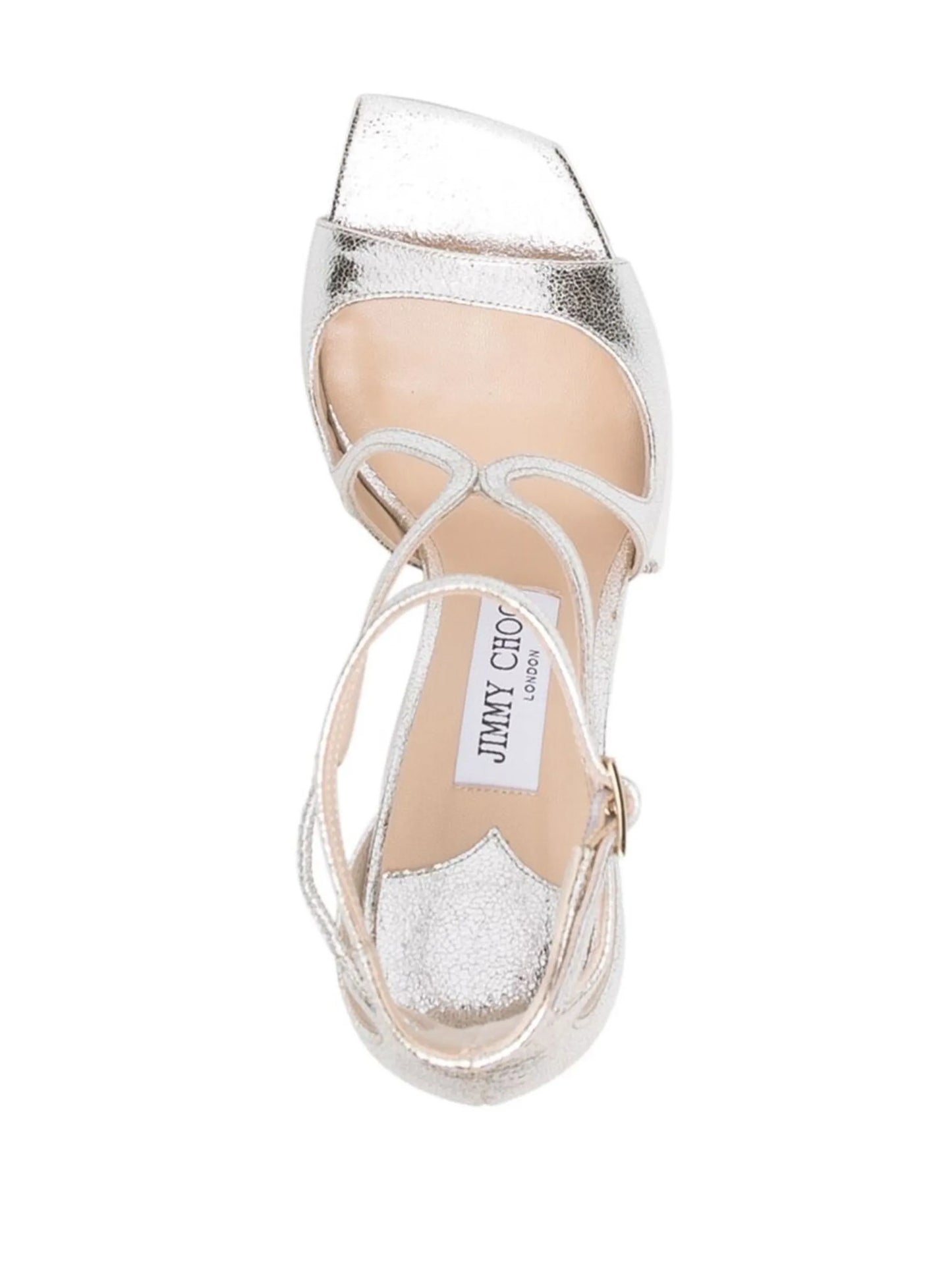 Azia 95mm metallic leather sandals