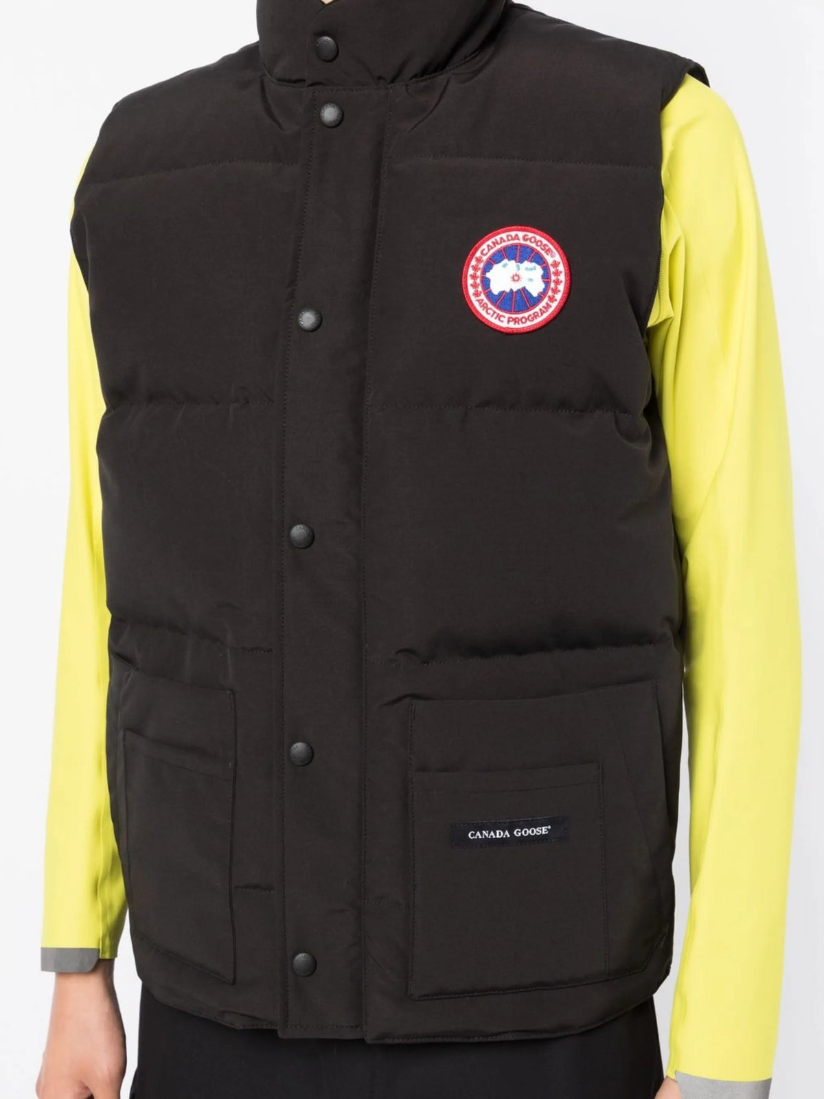 logo-patch padded gilet