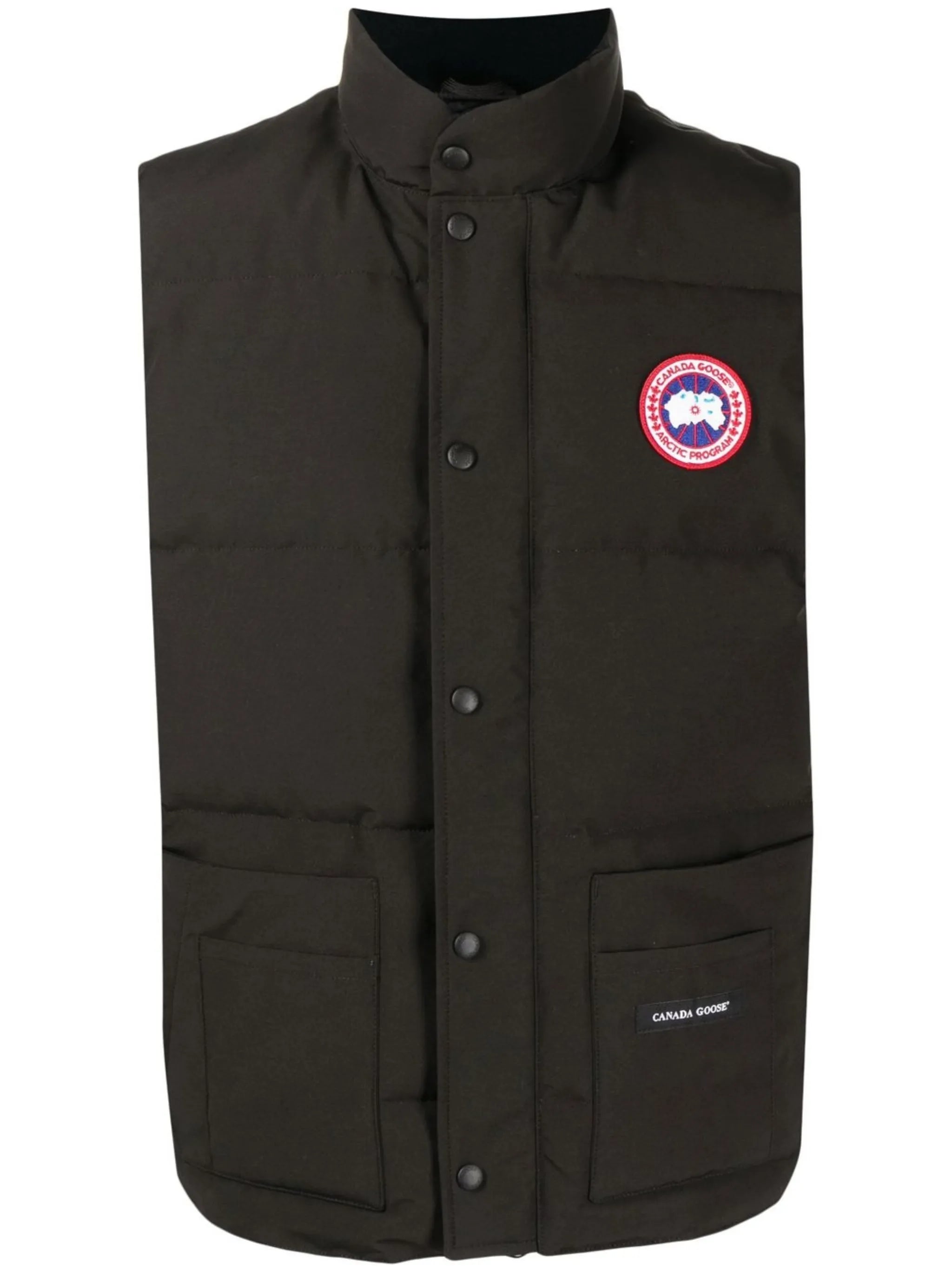 logo-patch padded gilet