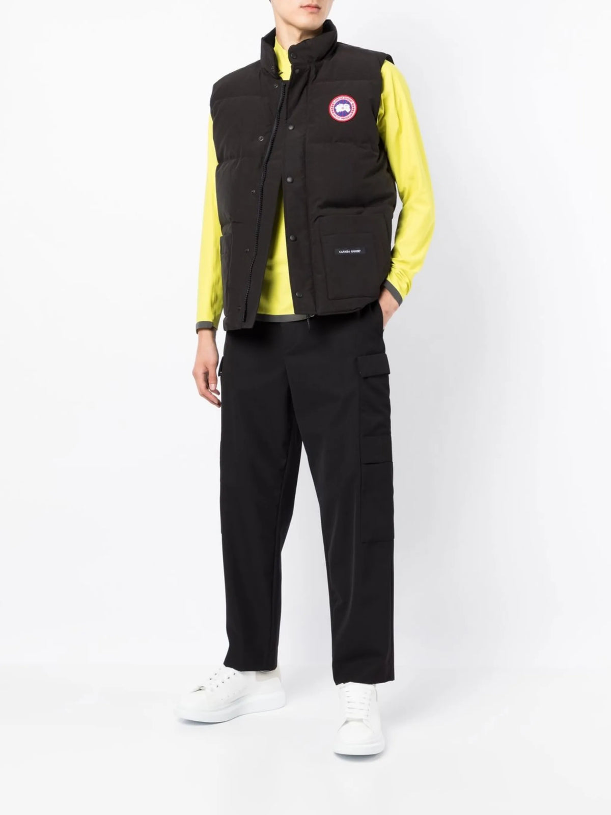logo-patch padded gilet