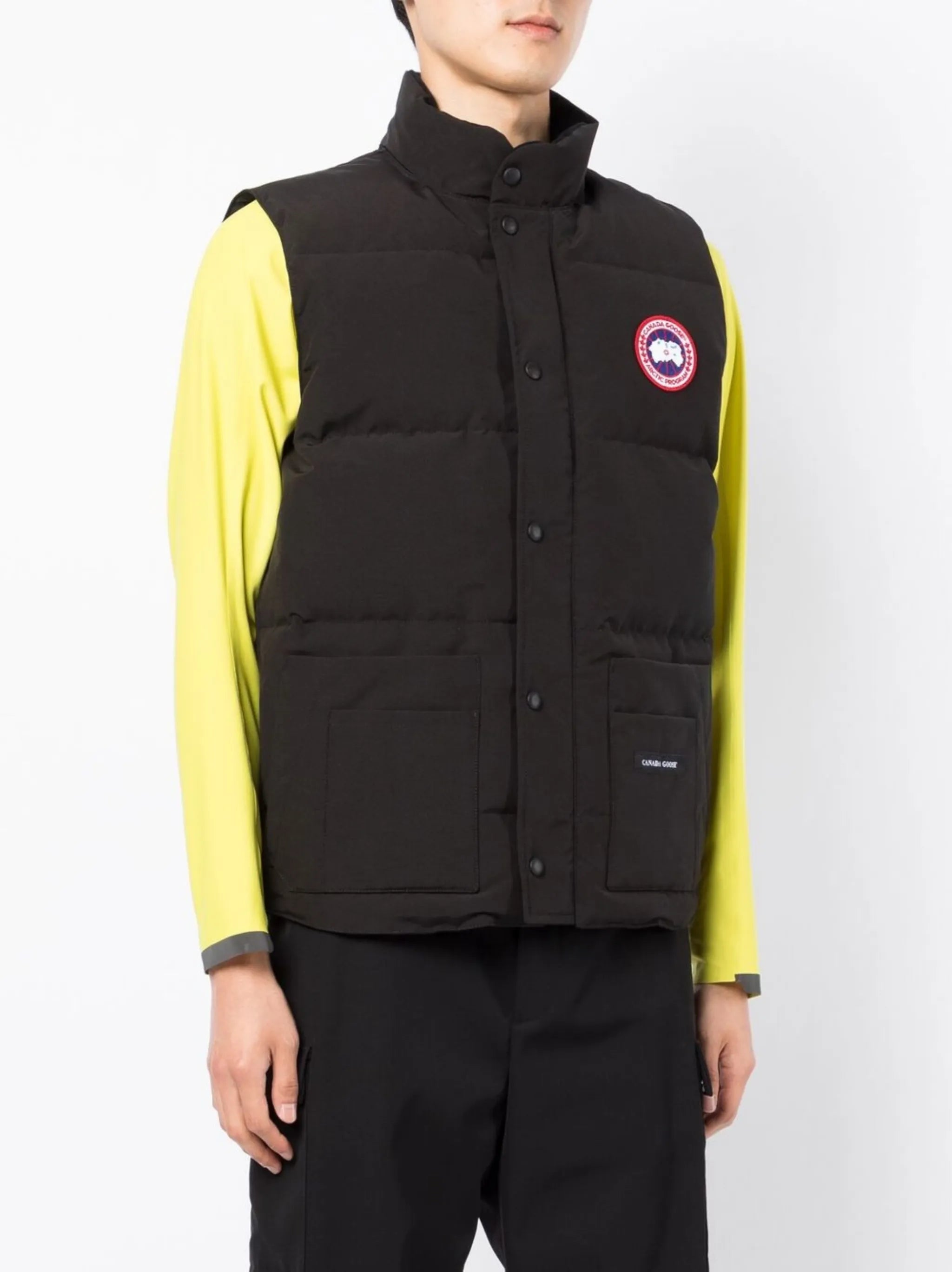logo-patch padded gilet