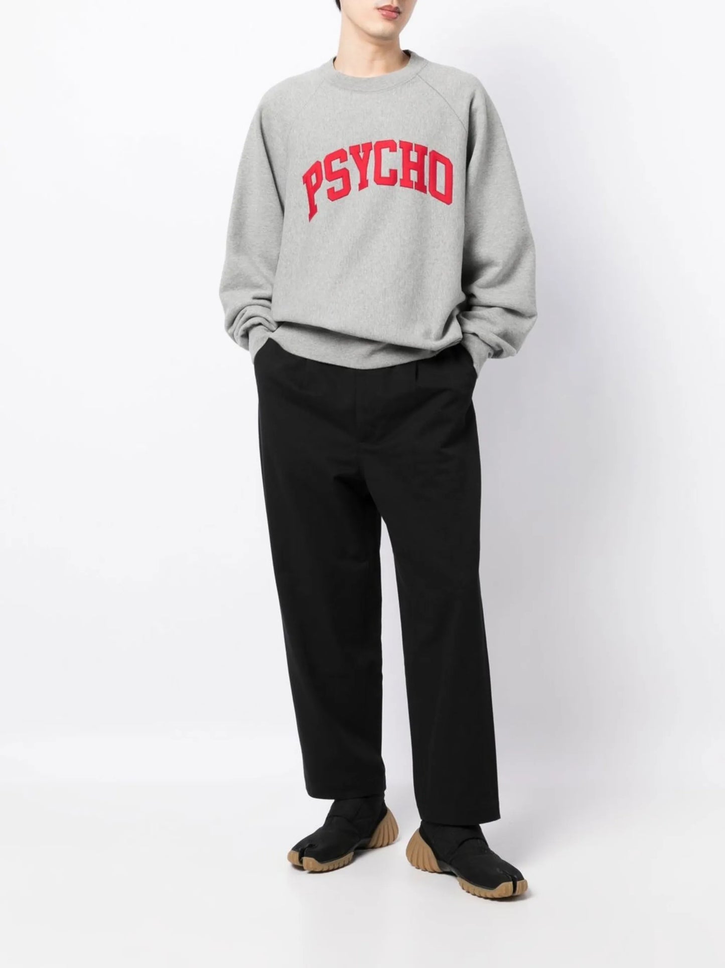 x Psycho appliqué crew-neck sweatshirt