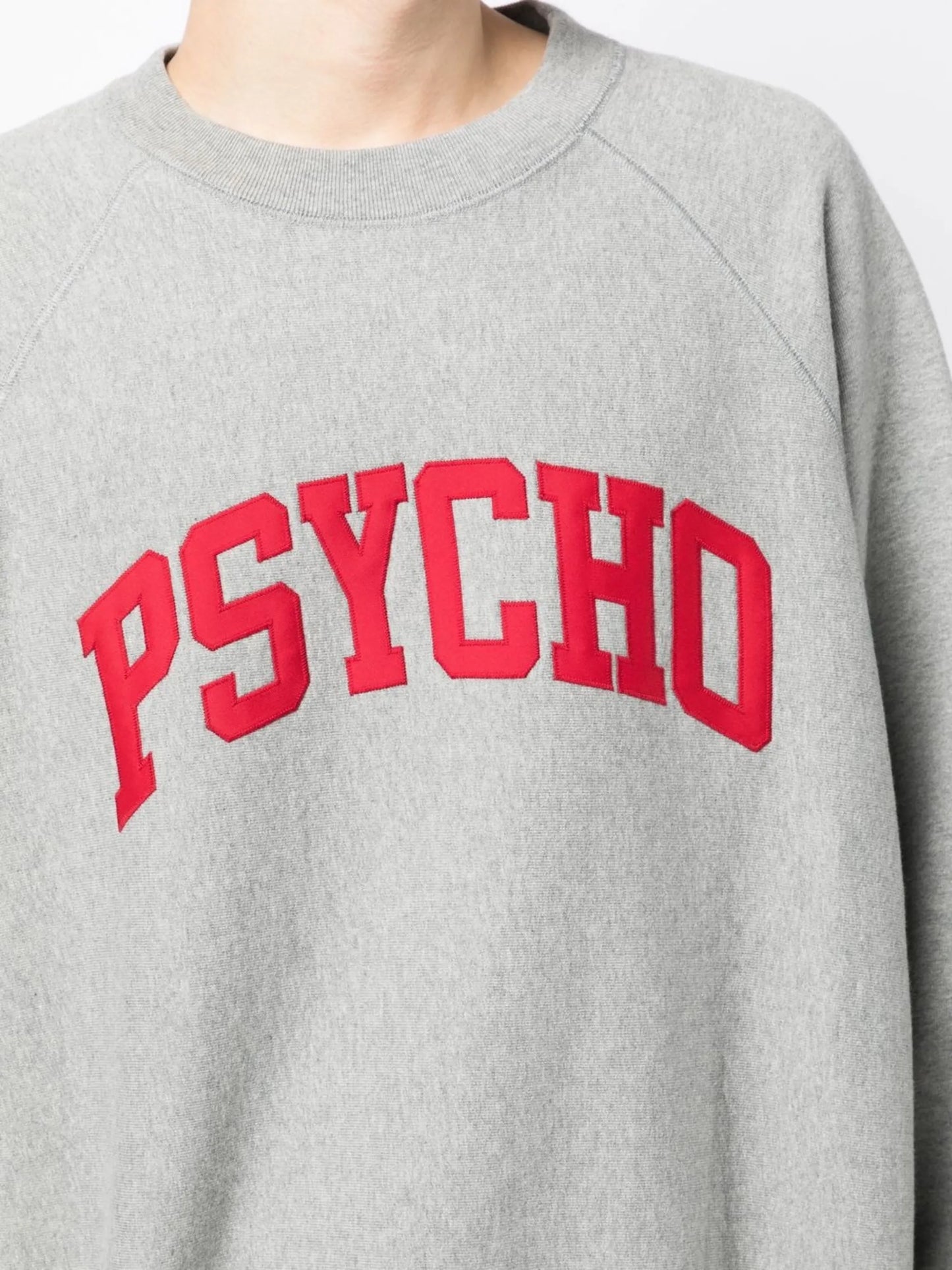 x Psycho appliqué crew-neck sweatshirt