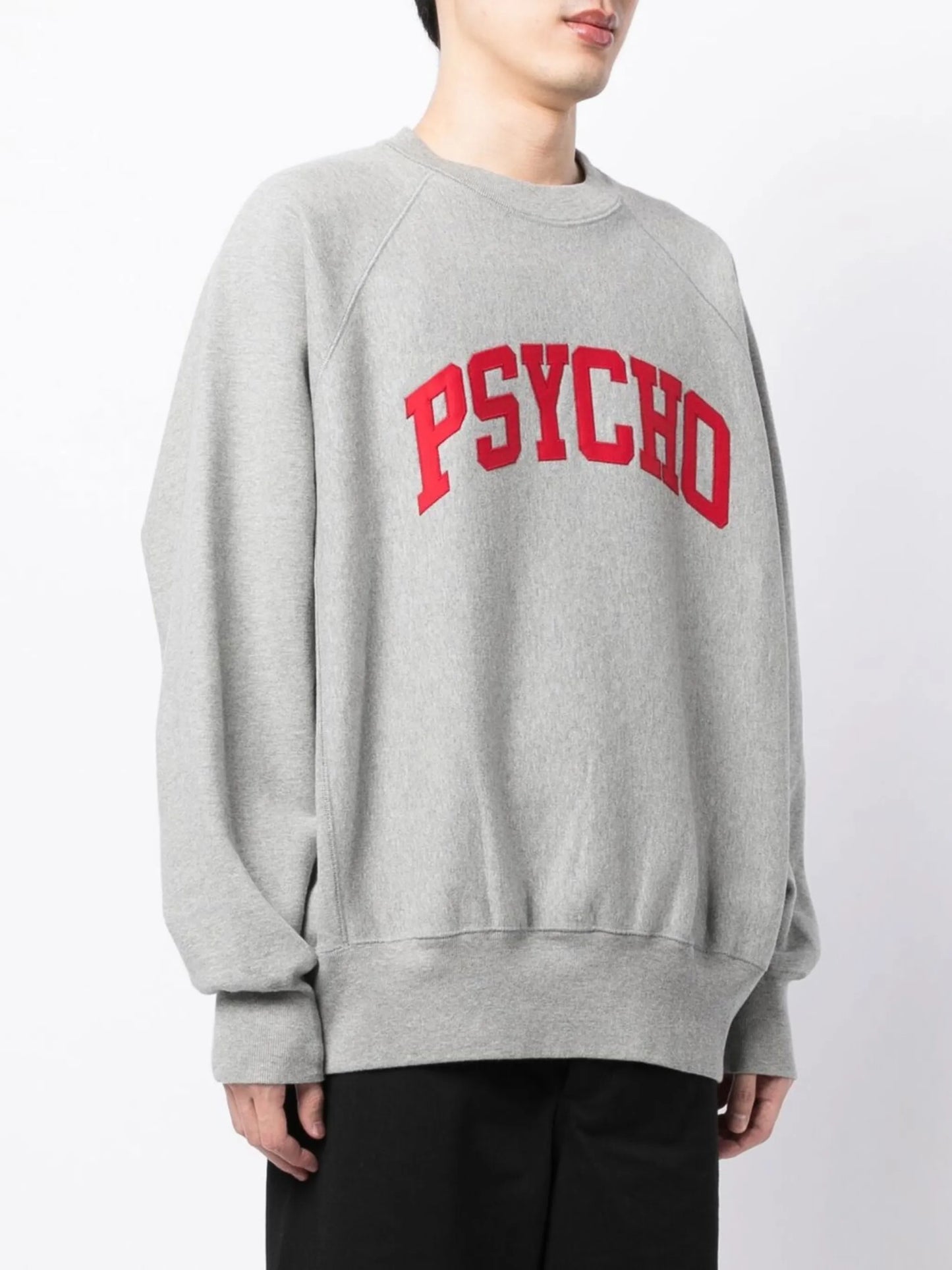 x Psycho appliqué crew-neck sweatshirt