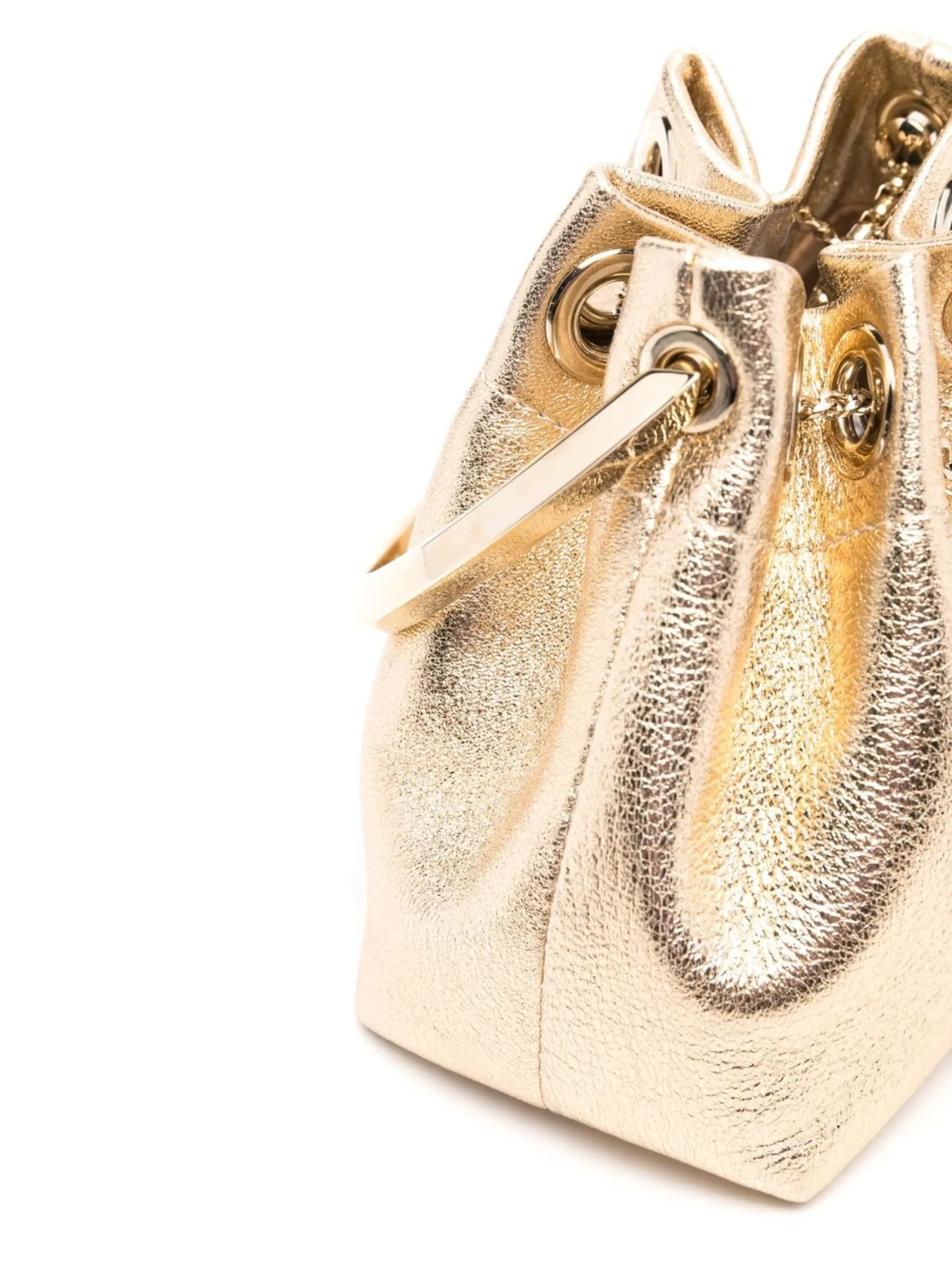 micro Bon Bon metallic nappa bag