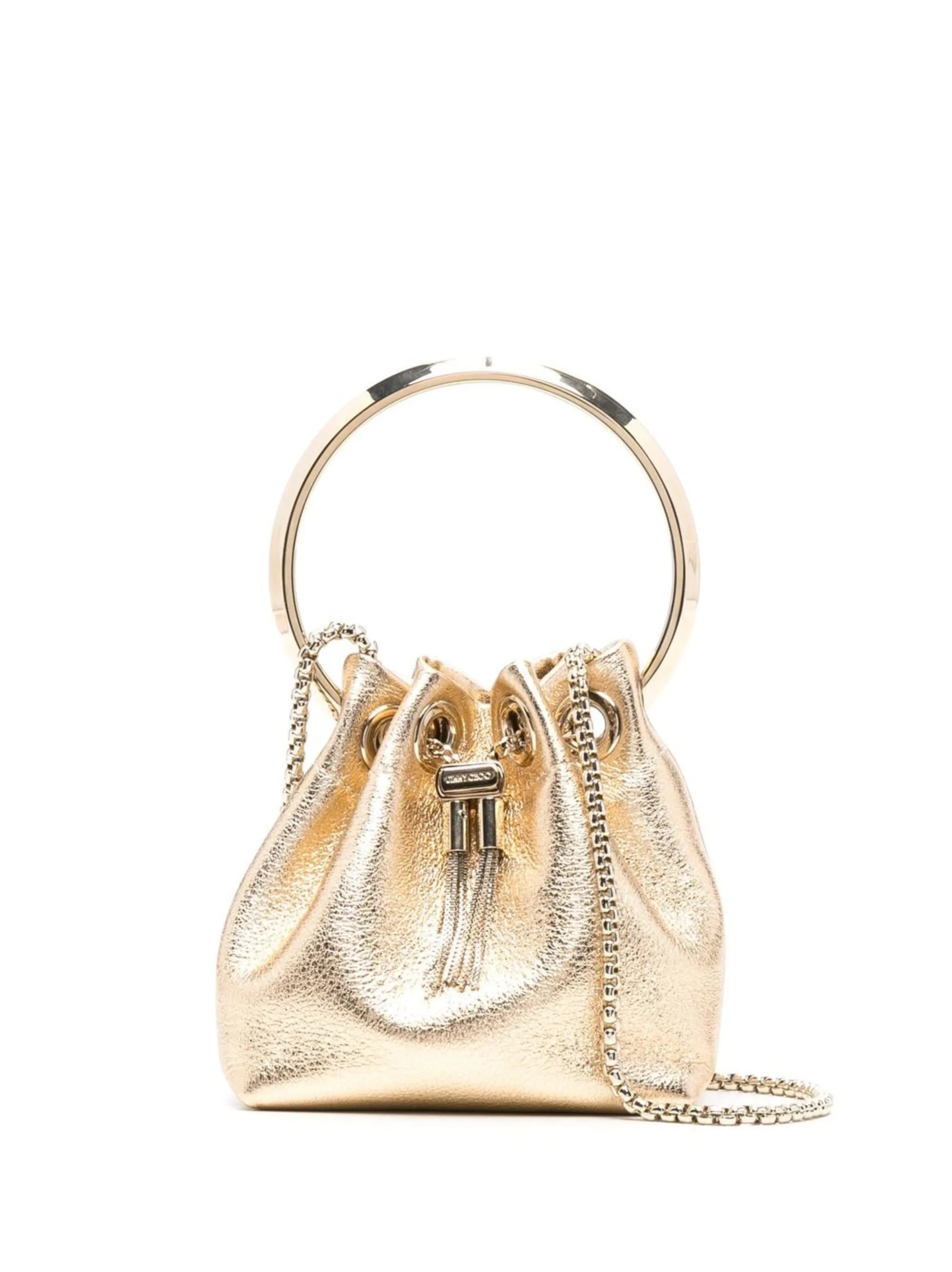 micro Bon Bon metallic nappa bag
