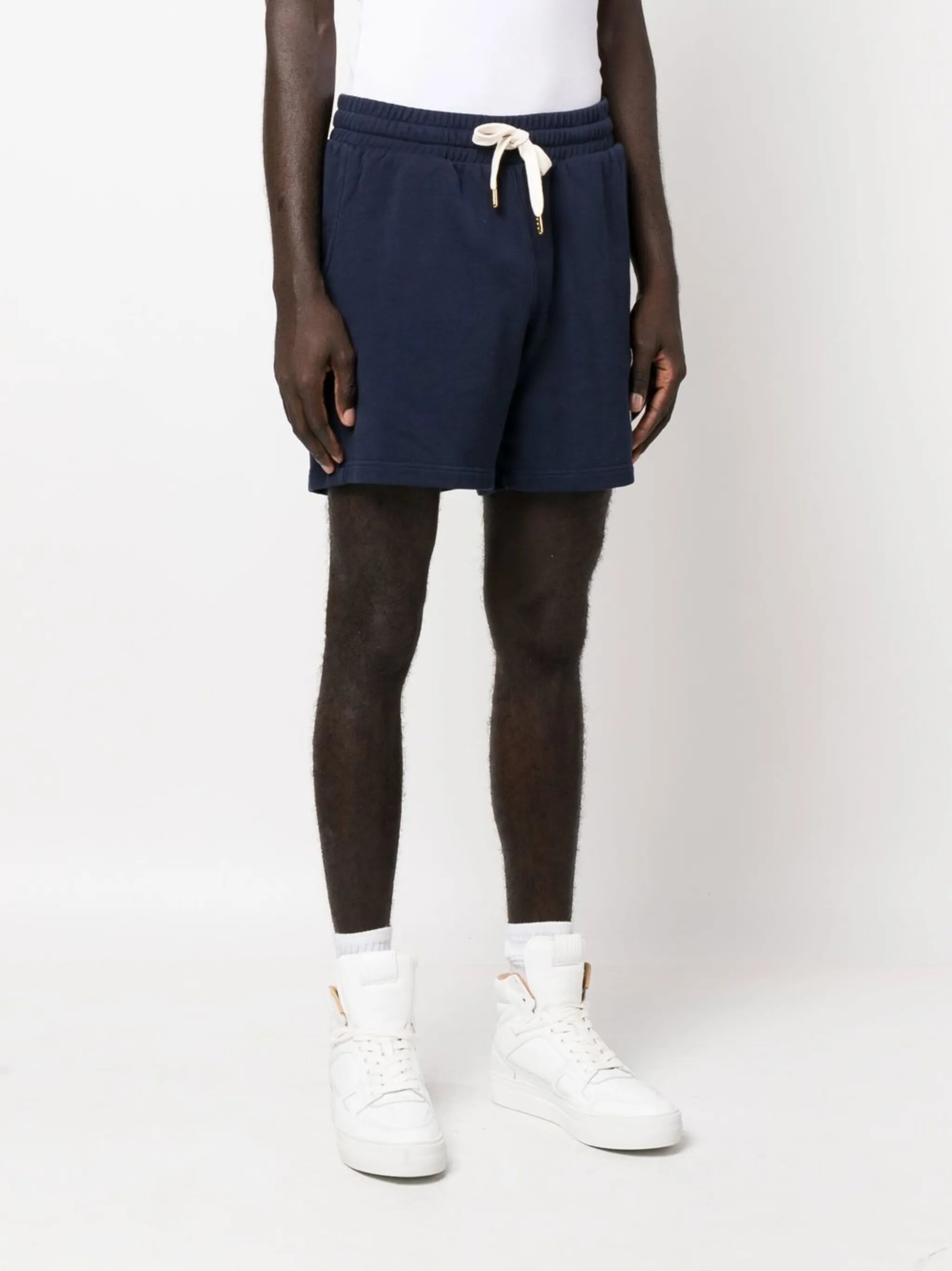 drawstring track shorts