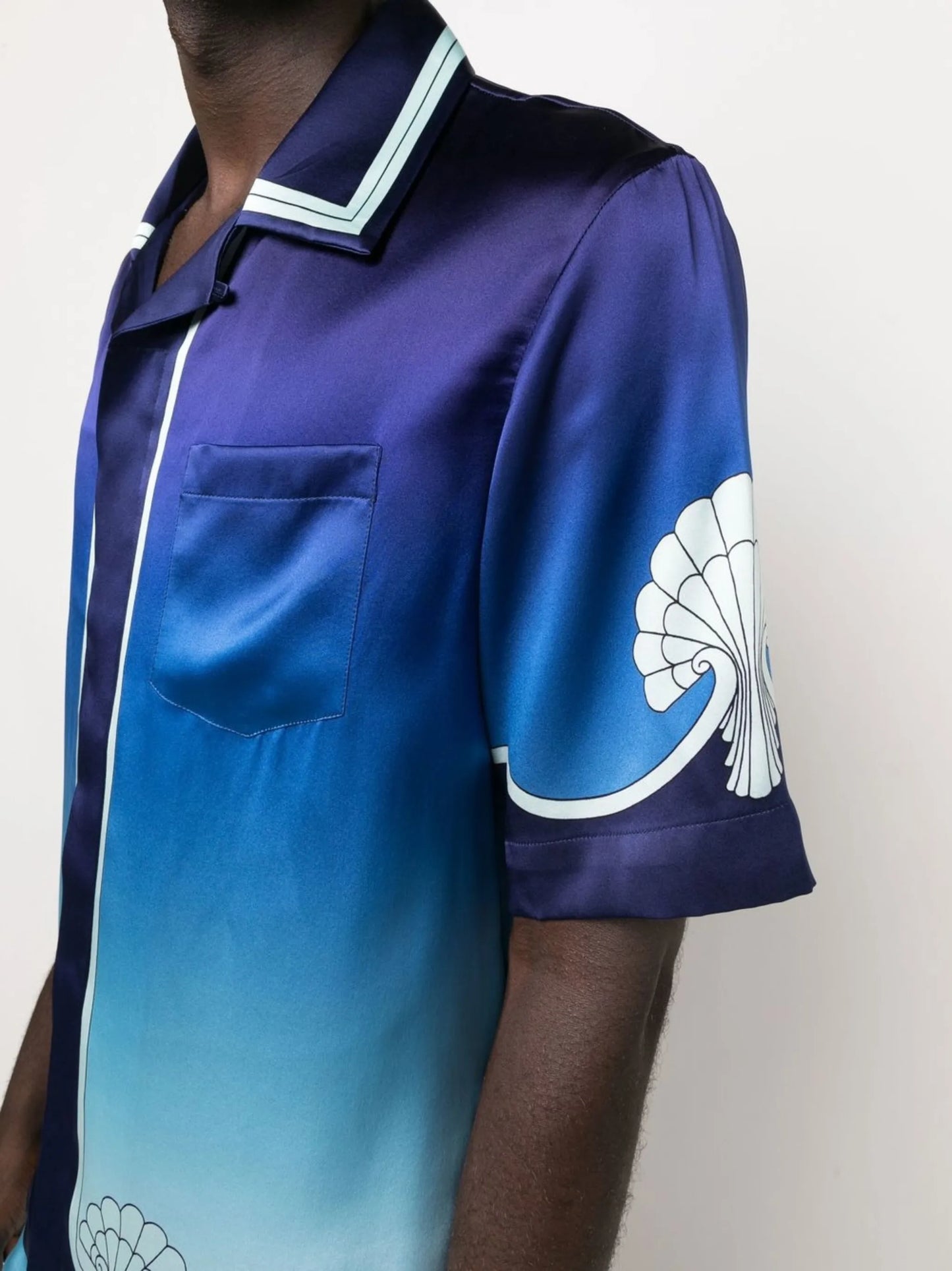 graphic-print Cuban shirt