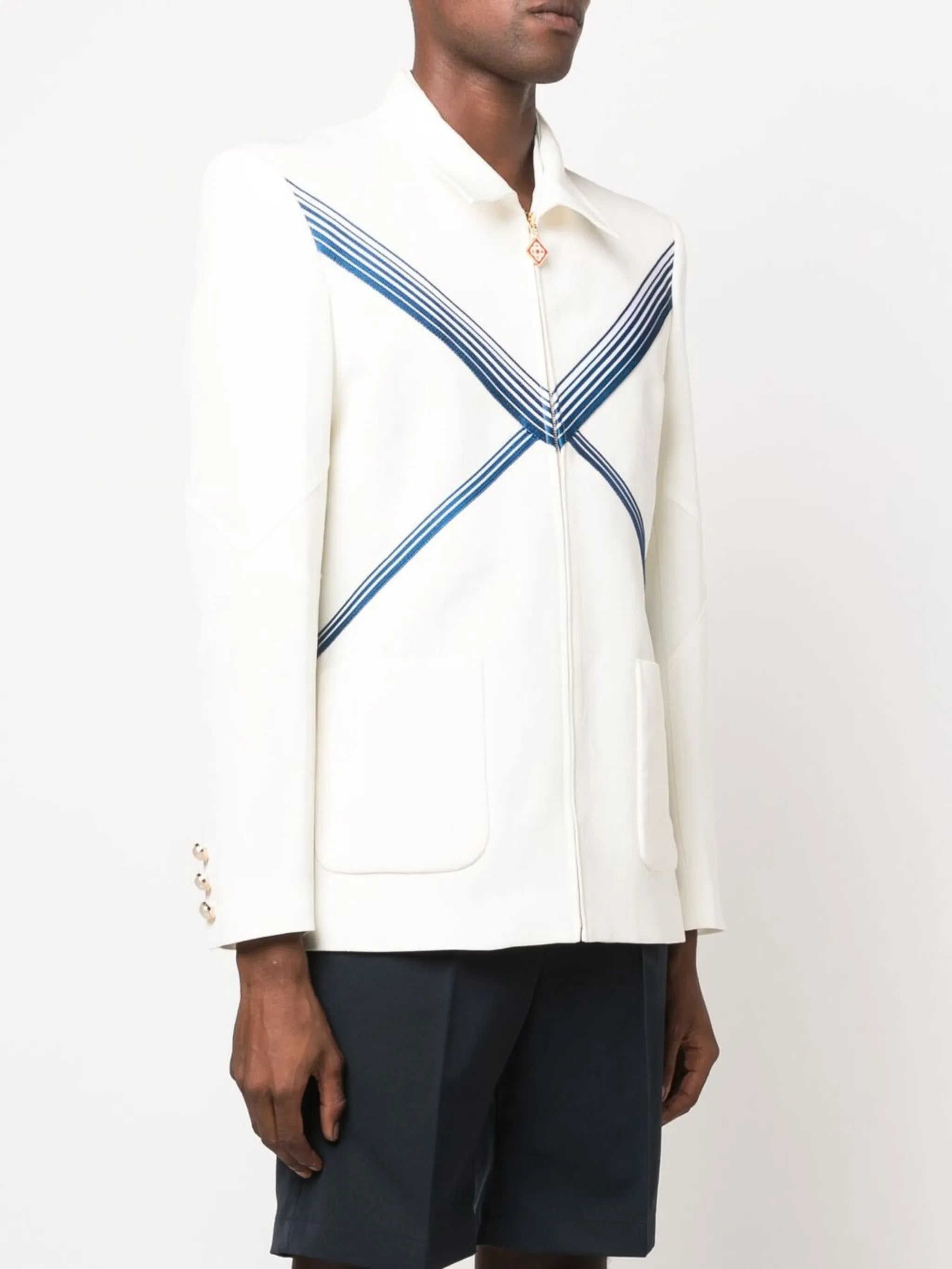 embroidered Envelope shirt jacket