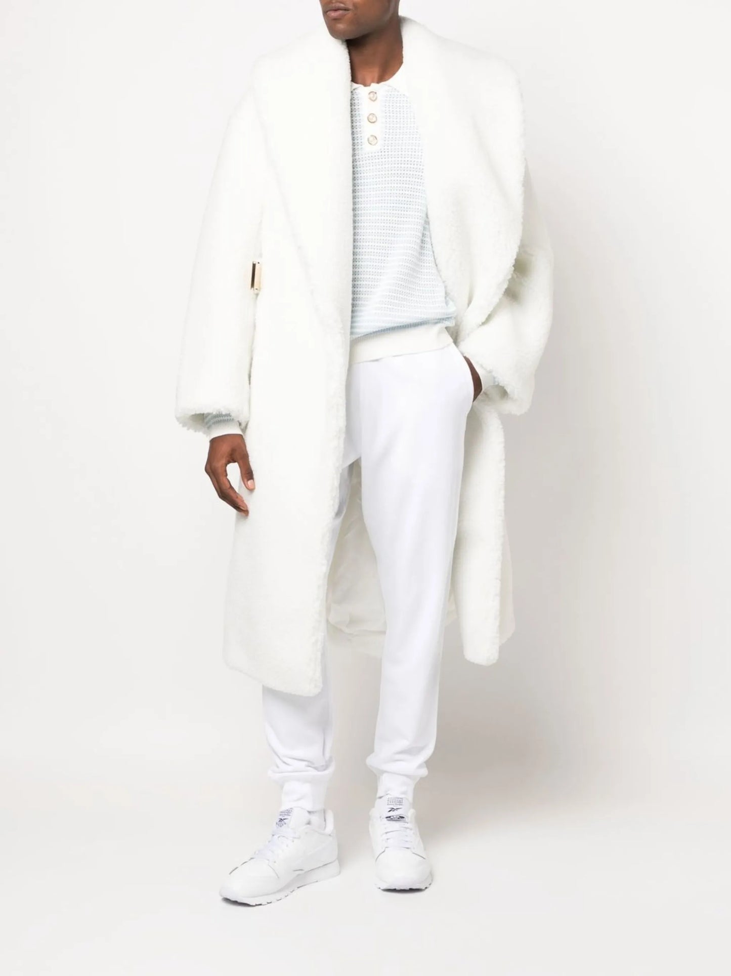 faux-shearling robe