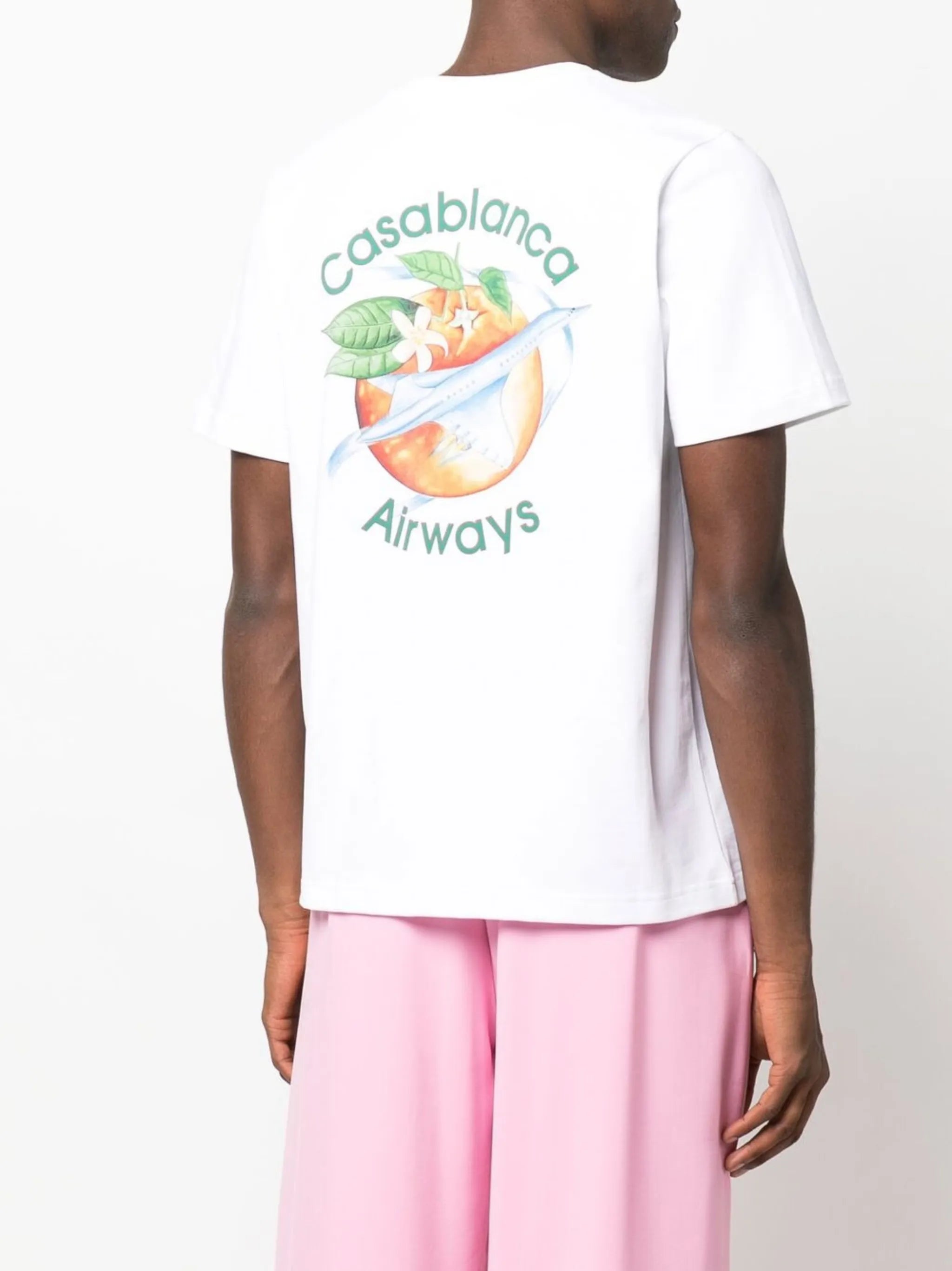 Orbite Autour De L'orange-print short-sleeve T-shirt