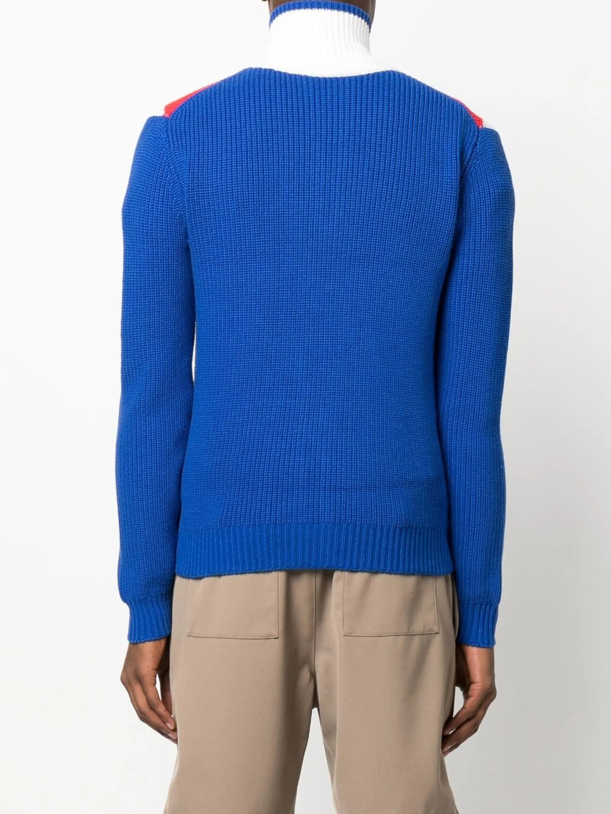 colourblock zip-up jumper