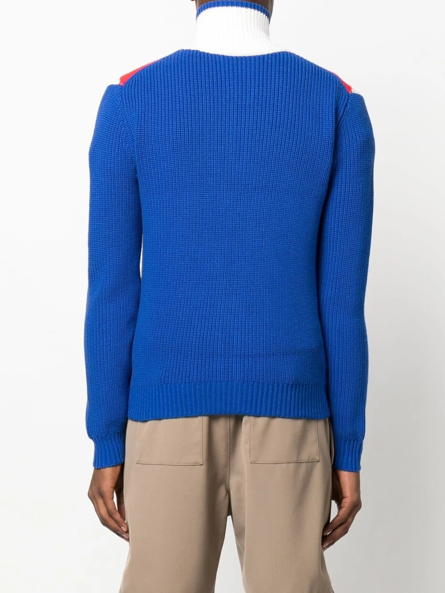 colourblock zip-up jumper