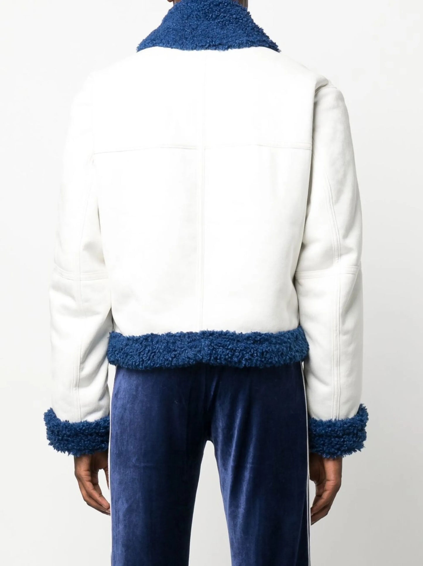 contrast-trim aviator jacket