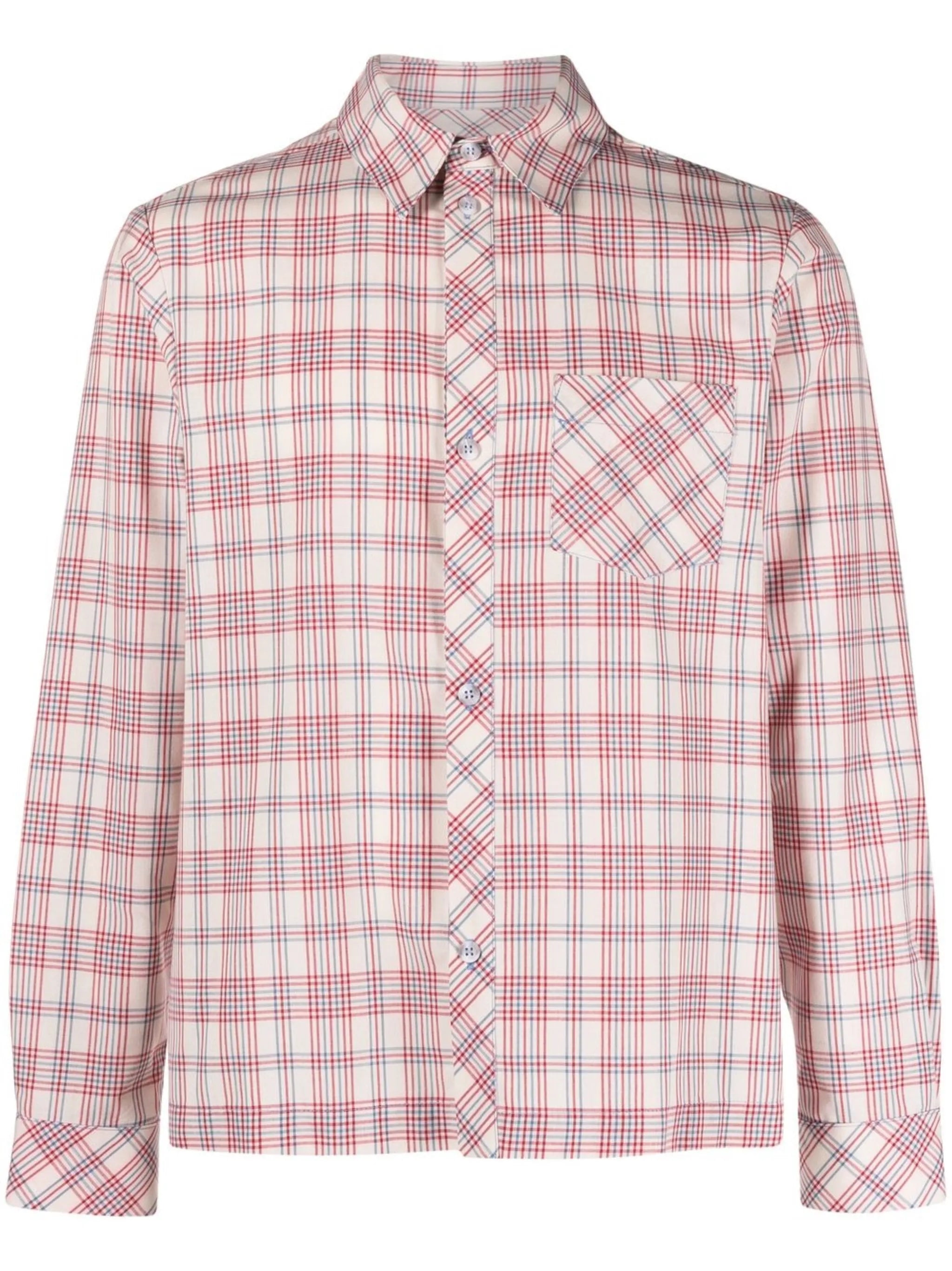 check-print long-sleeve shirt