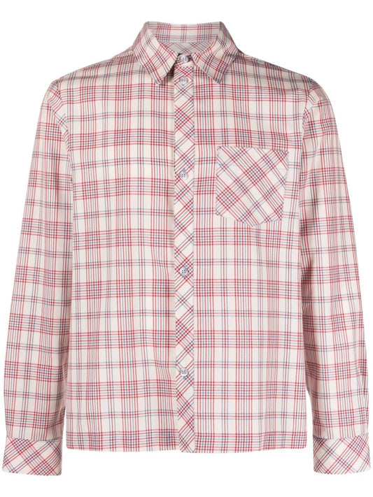 check-print long-sleeve shirt