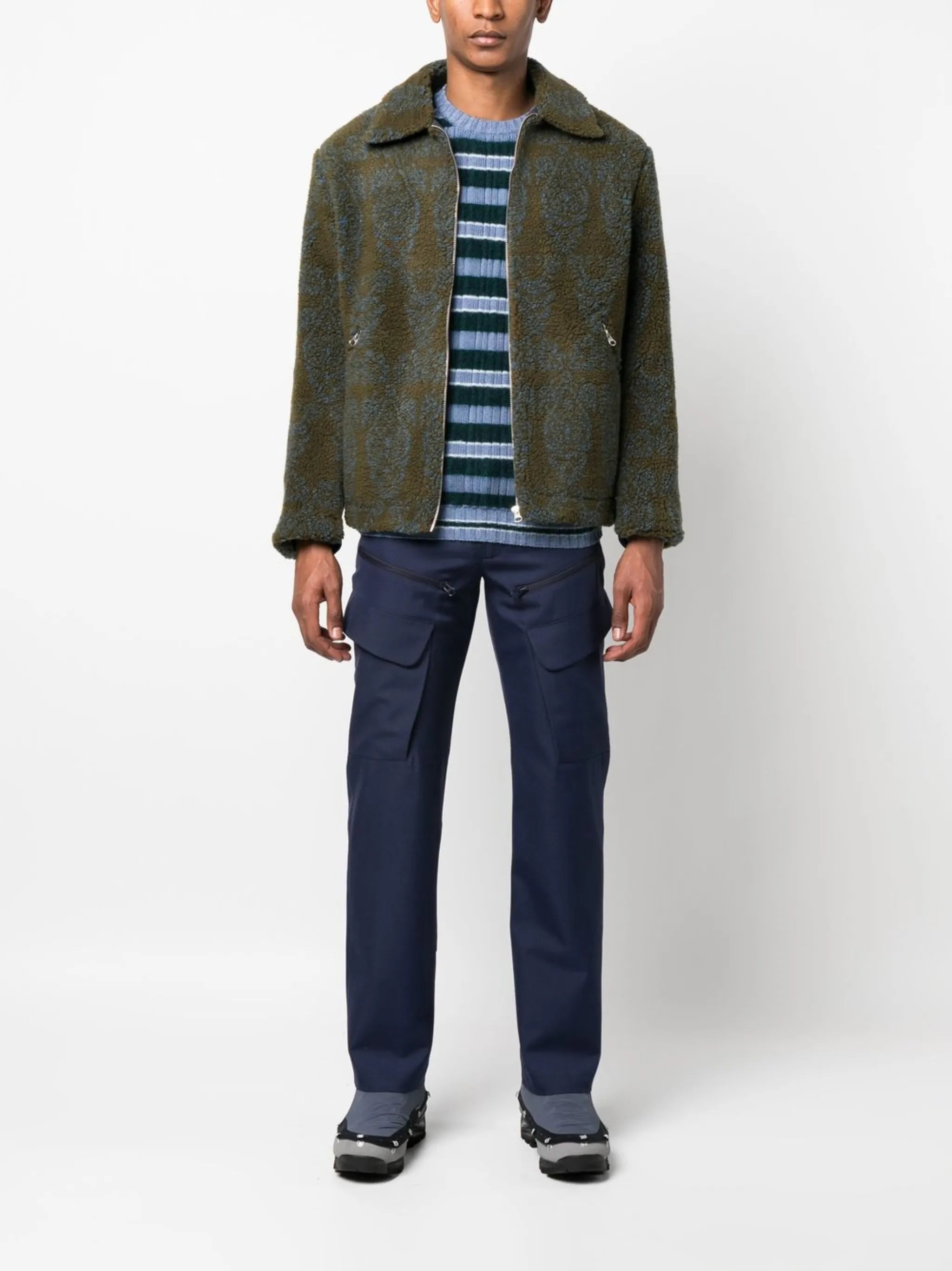 printed fleece jacket