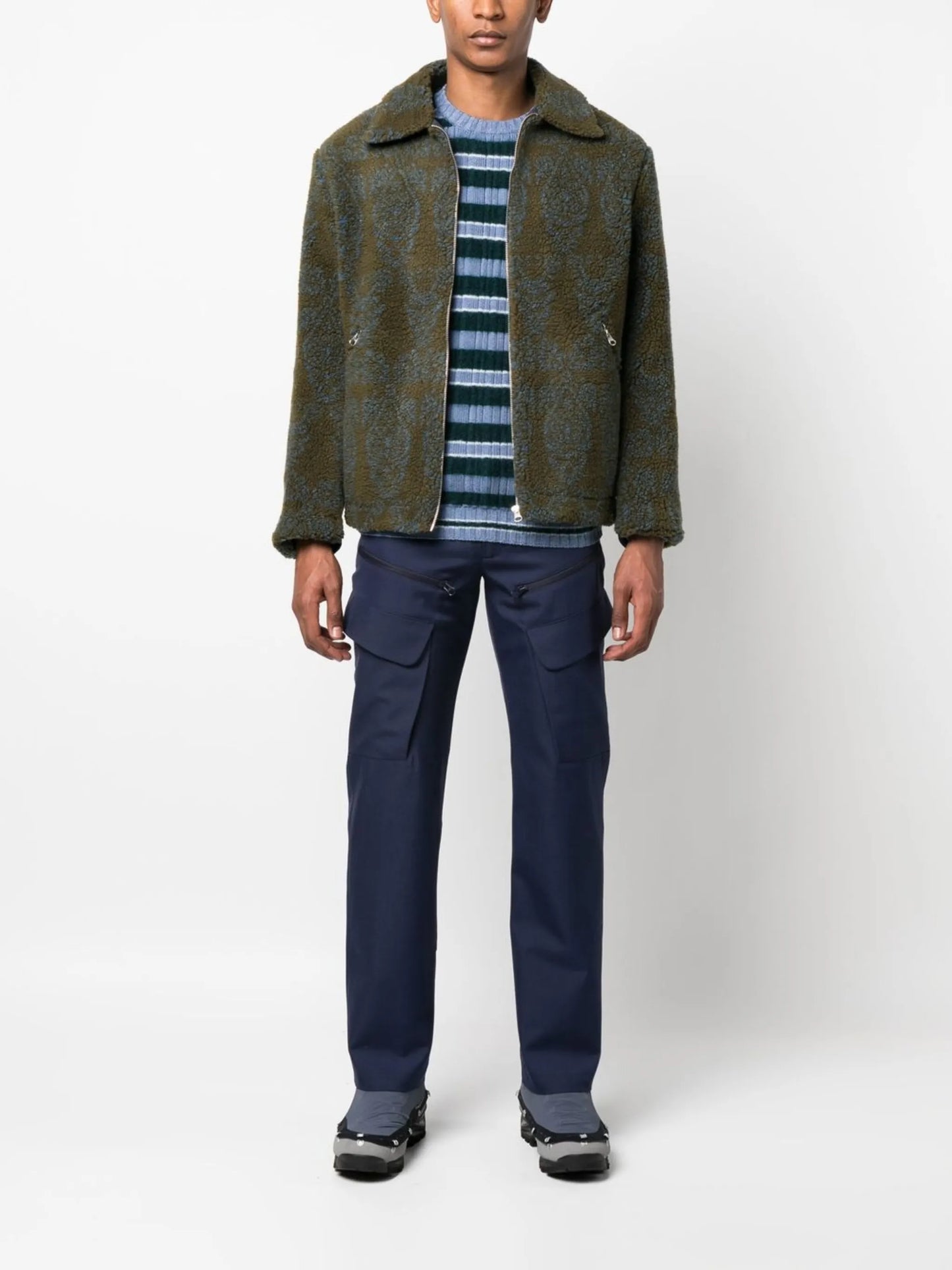 printed fleece jacket