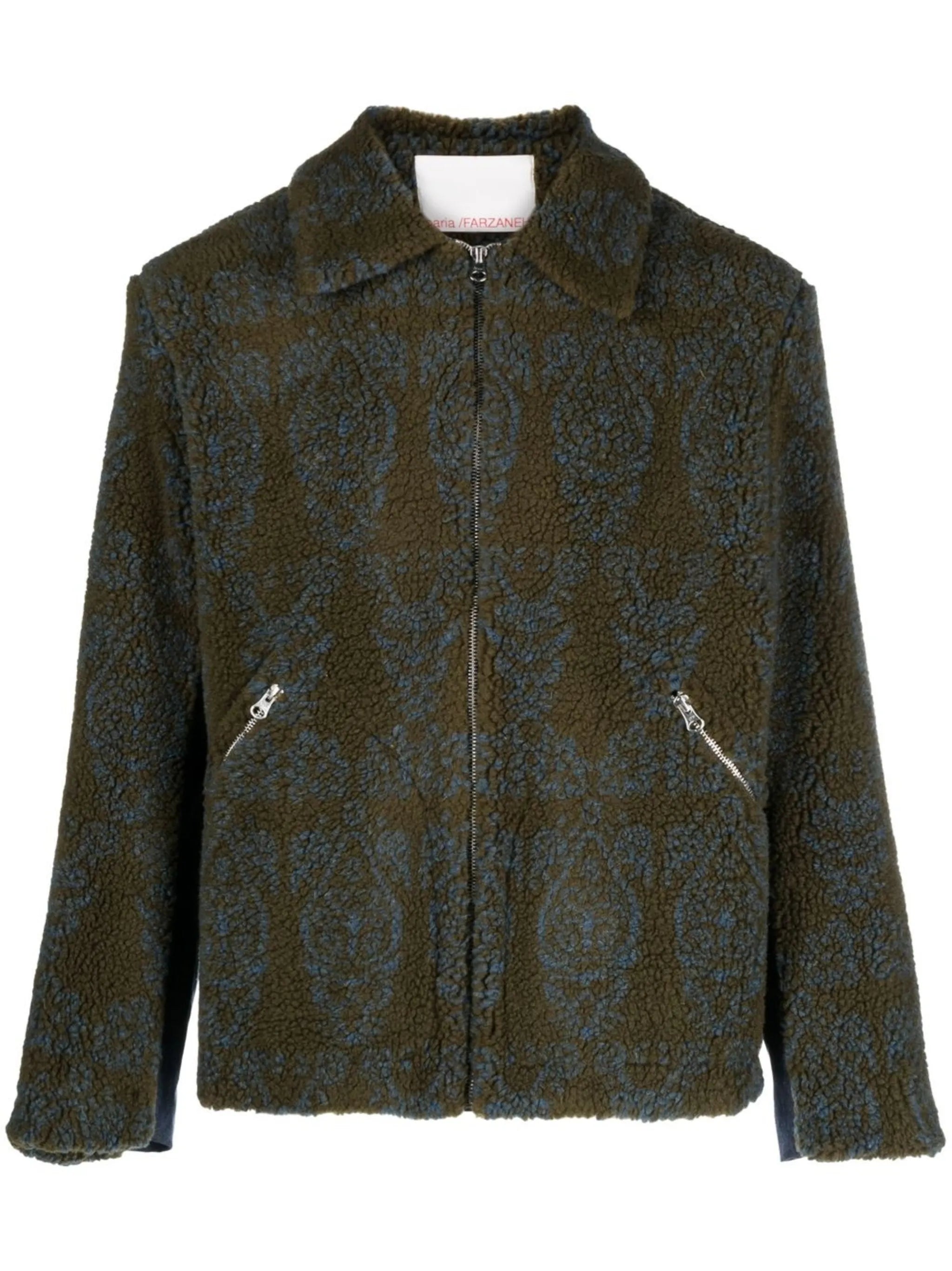 printed fleece jacket
