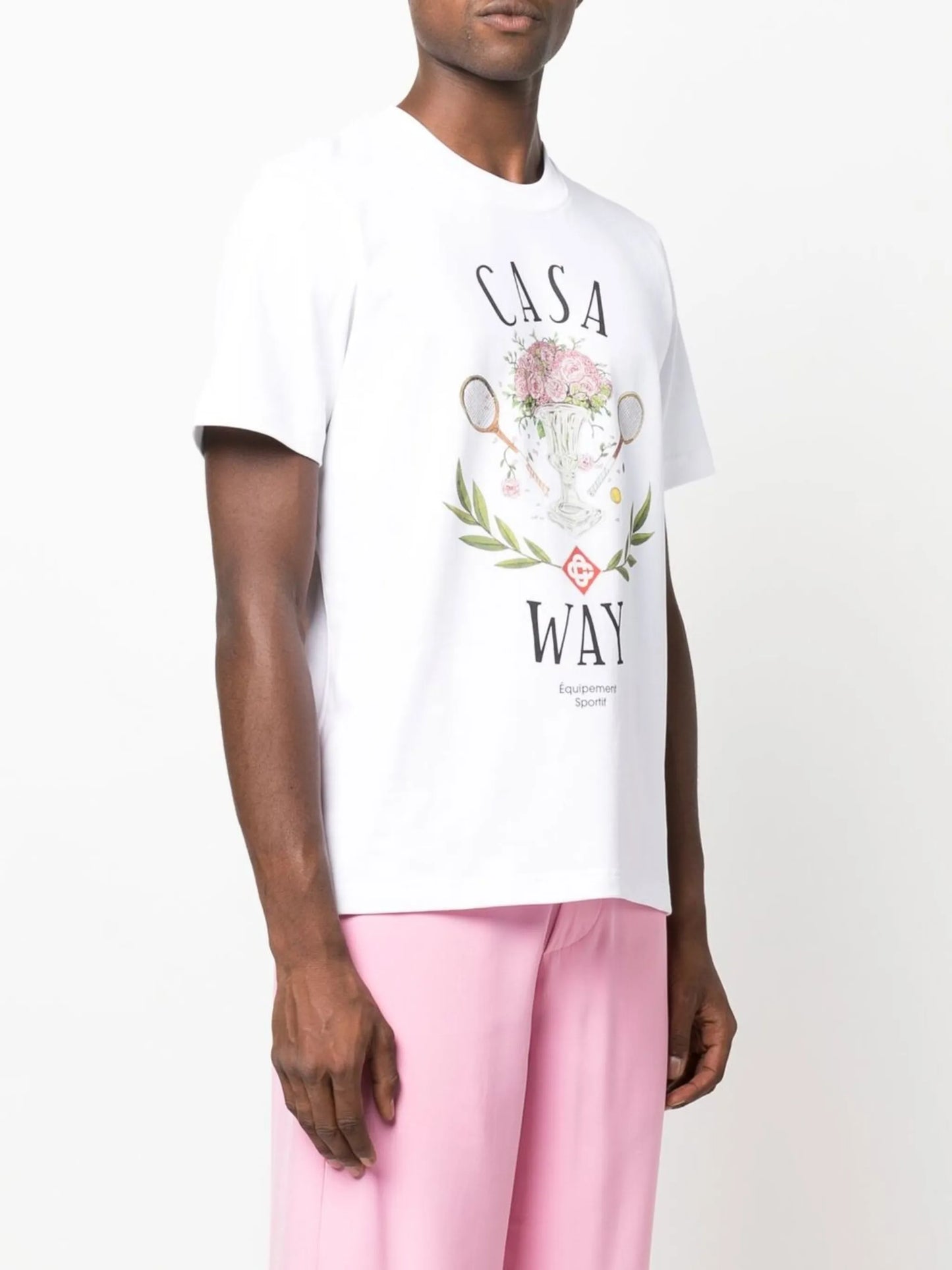 Casa Way-print organic cotton T-shirt