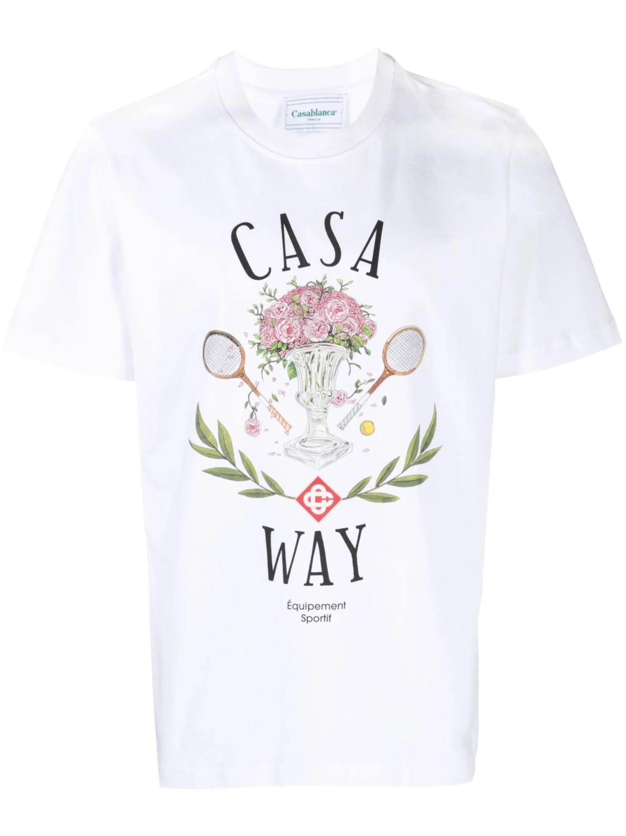 Casa Way-print organic cotton T-shirt