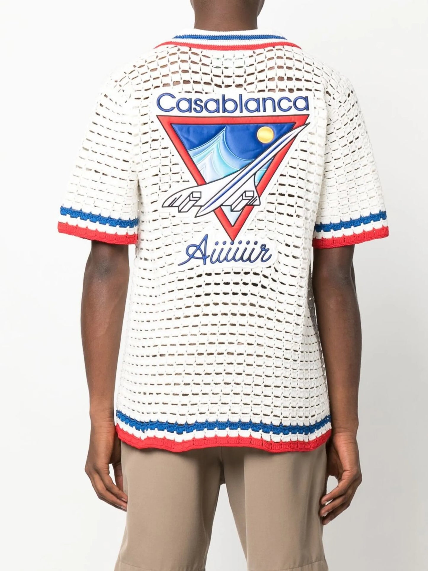 logo-patch knitted shirt