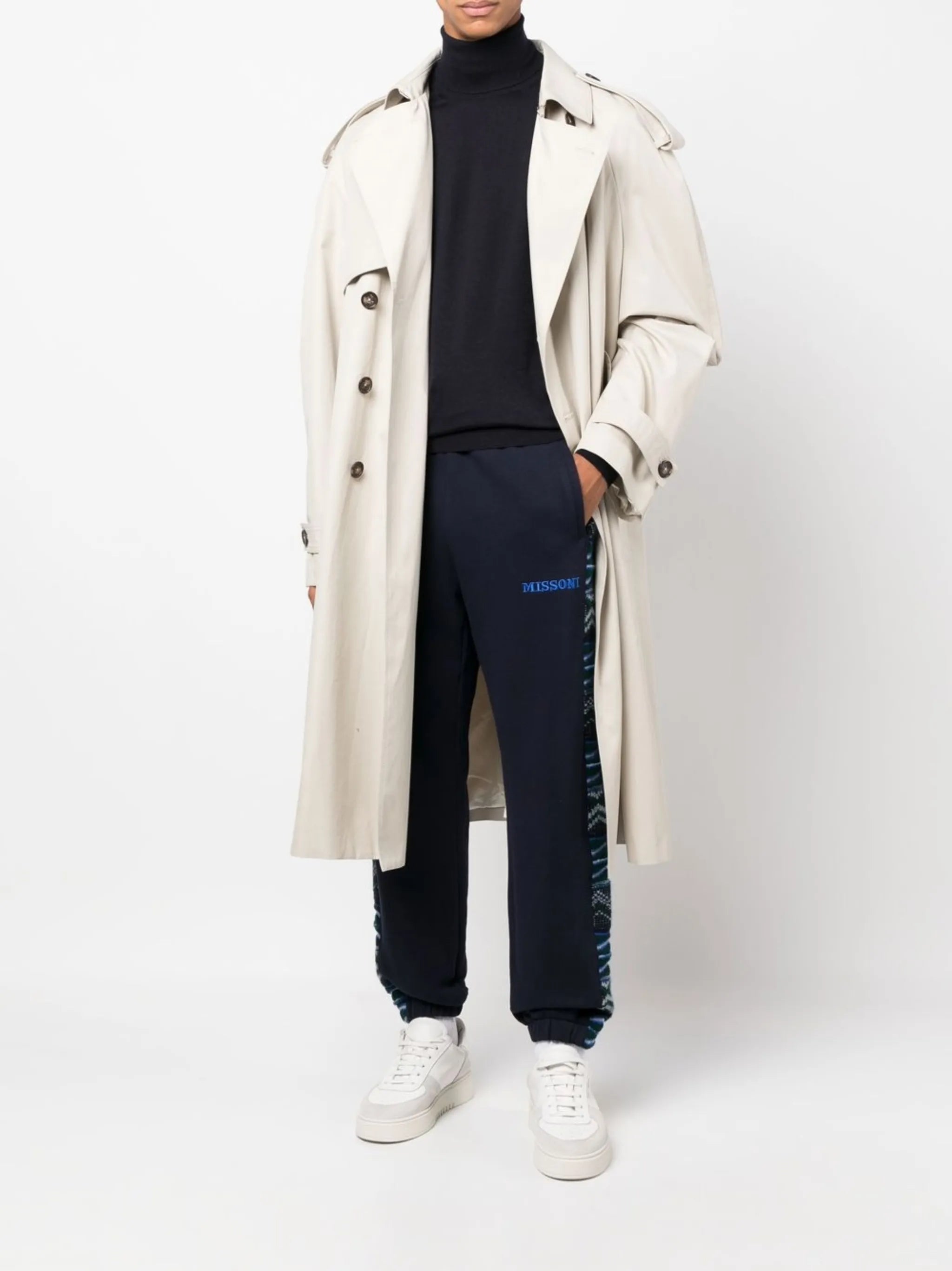 zig-zag stripe track pants