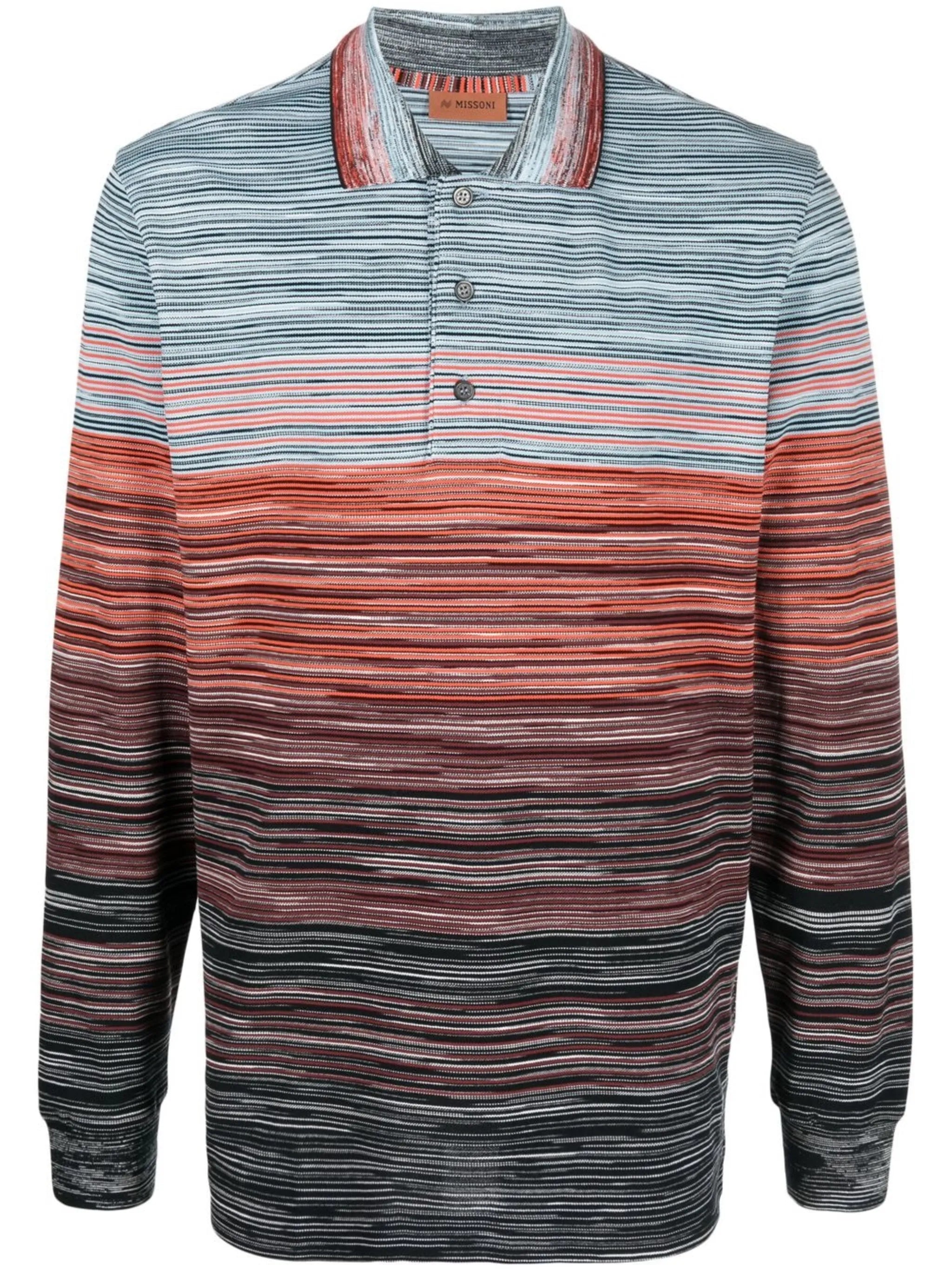 marl-knit polo shirt