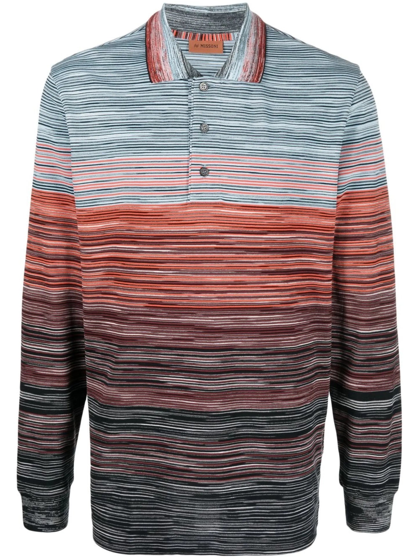 marl-knit polo shirt