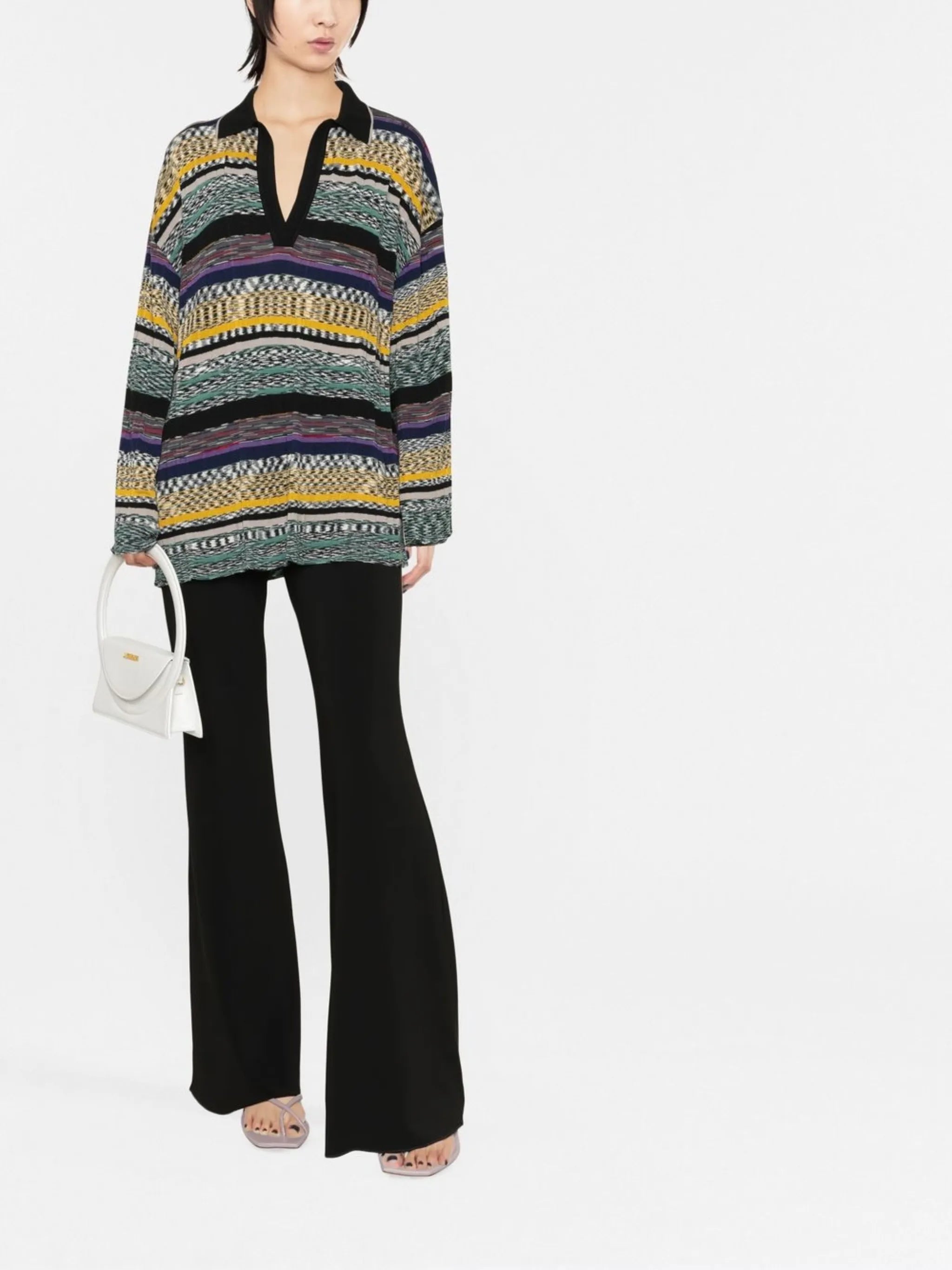 striped relaxed-fit  polo shirt