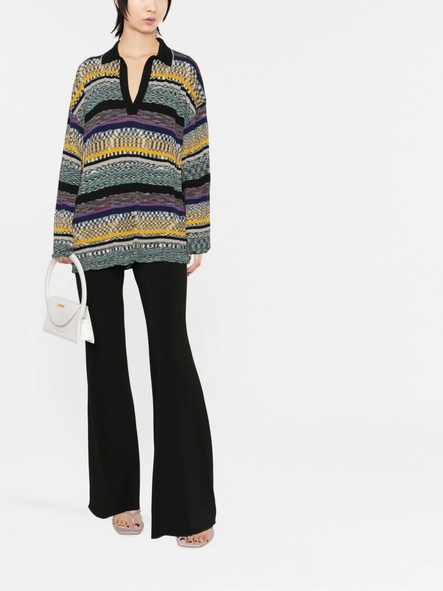 striped relaxed-fit  polo shirt