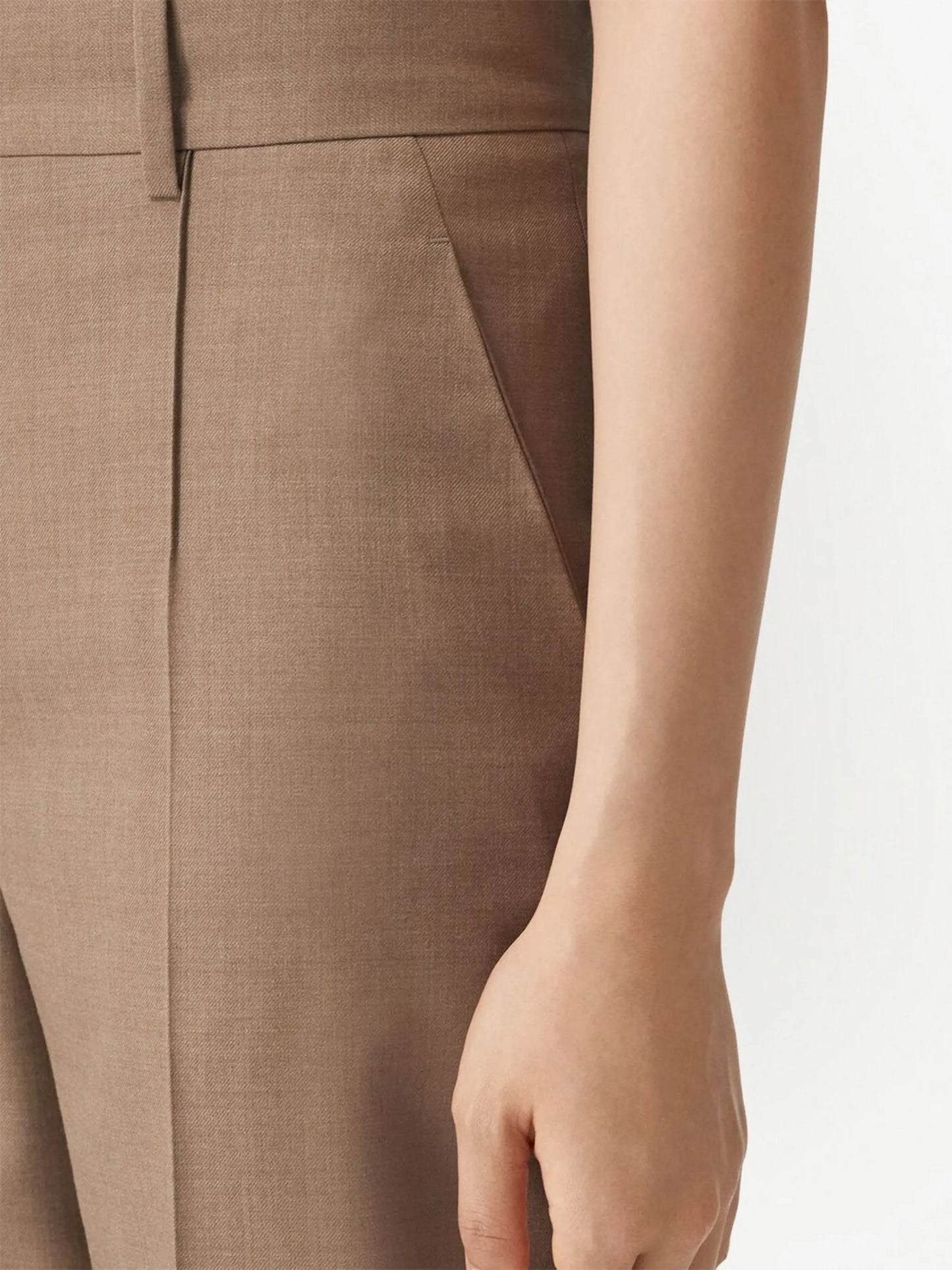 wide-leg wool trousers