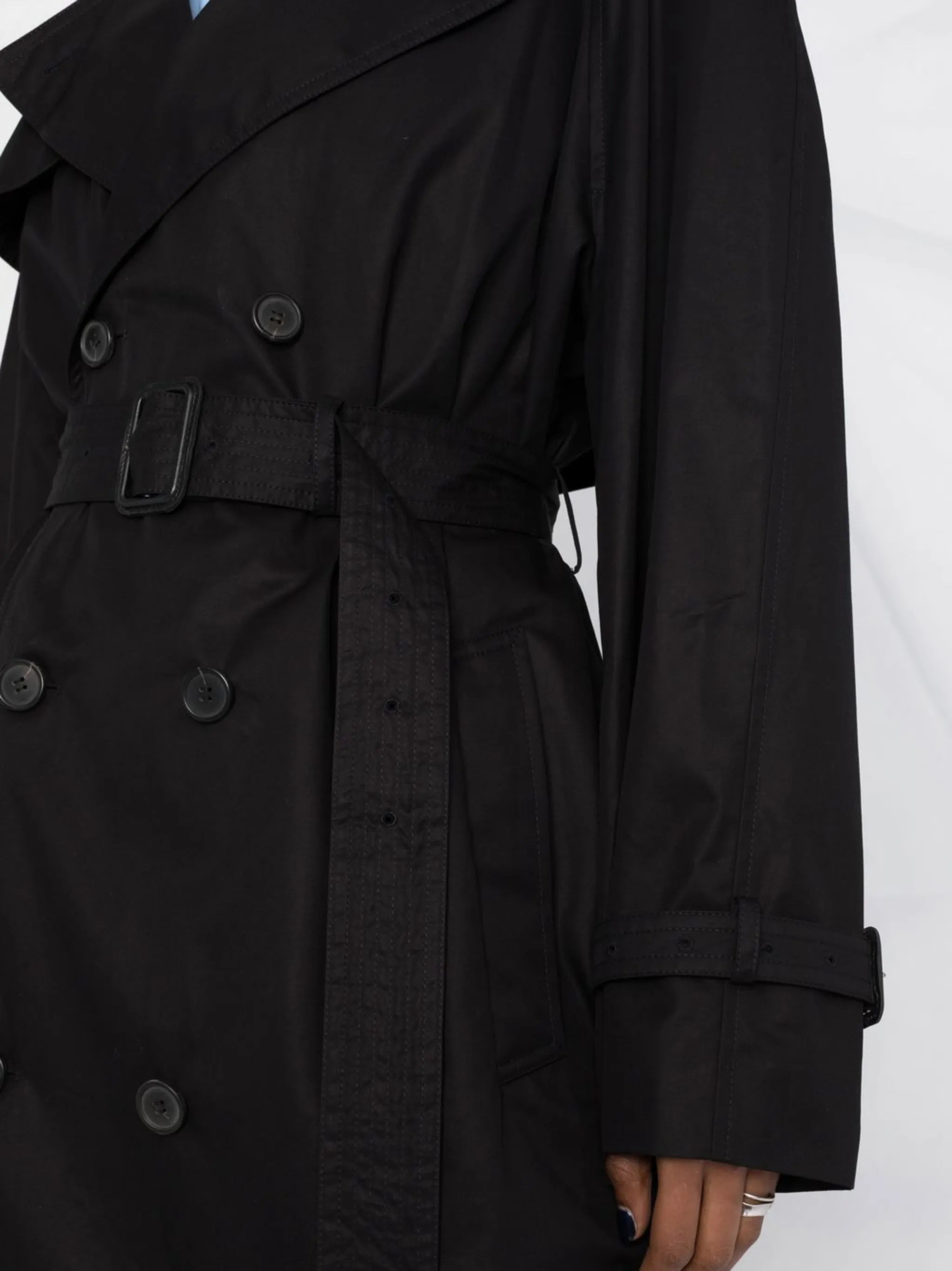 double-breasted trench coat