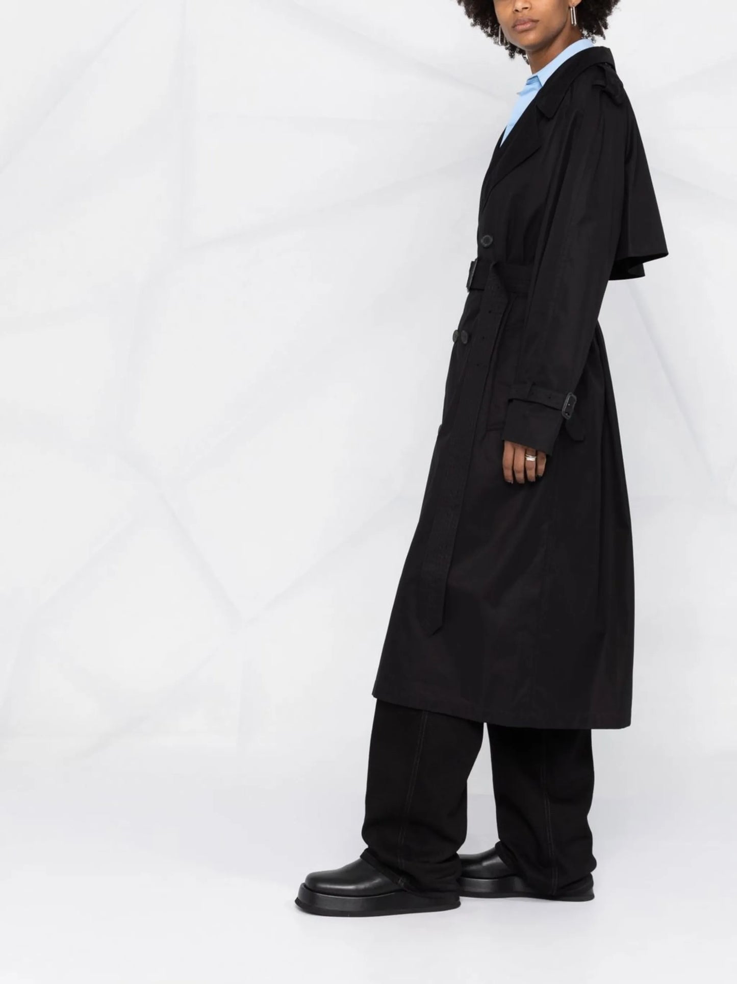 double-breasted trench coat