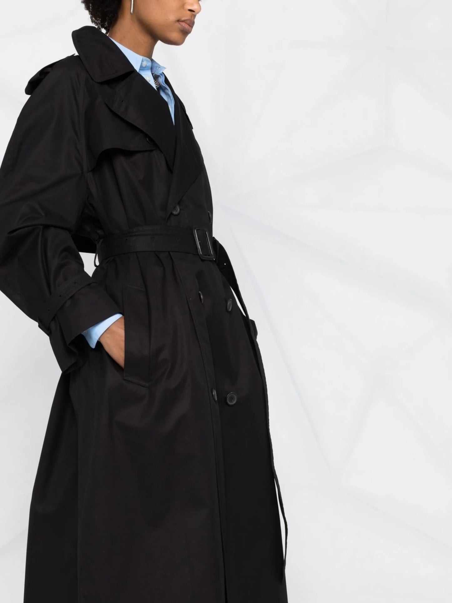 double-breasted trench coat