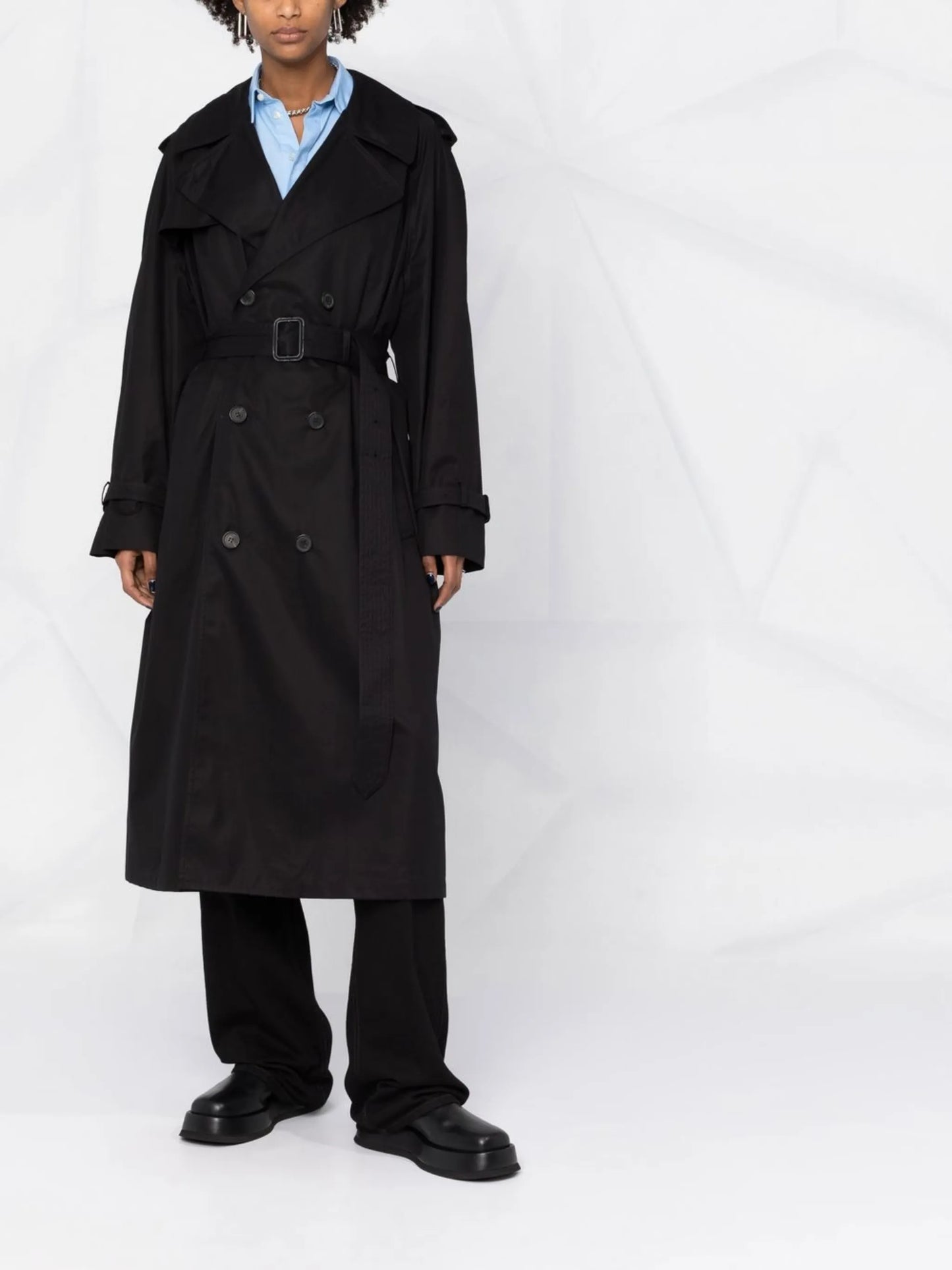 double-breasted trench coat