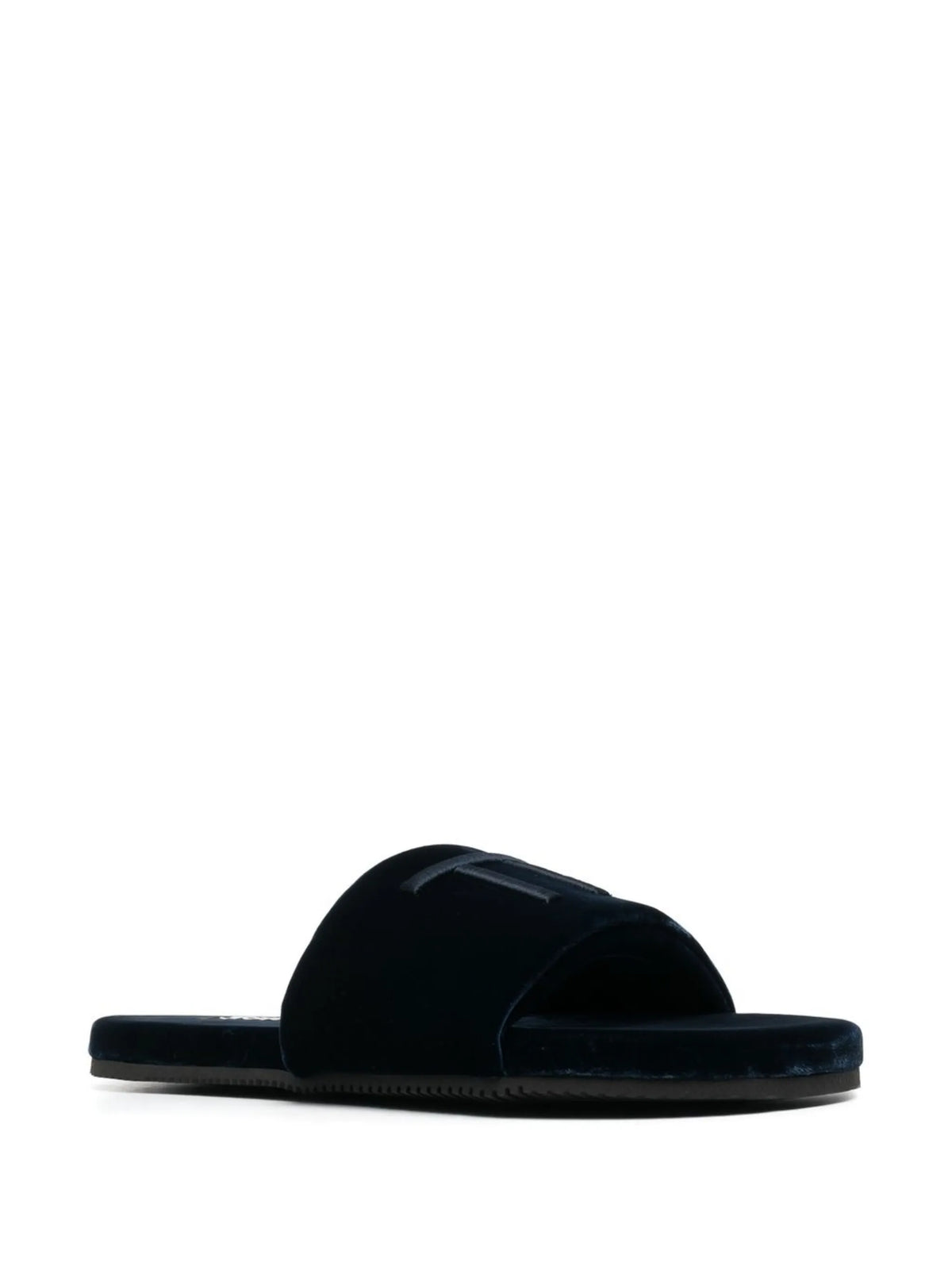 monogram velvet slides