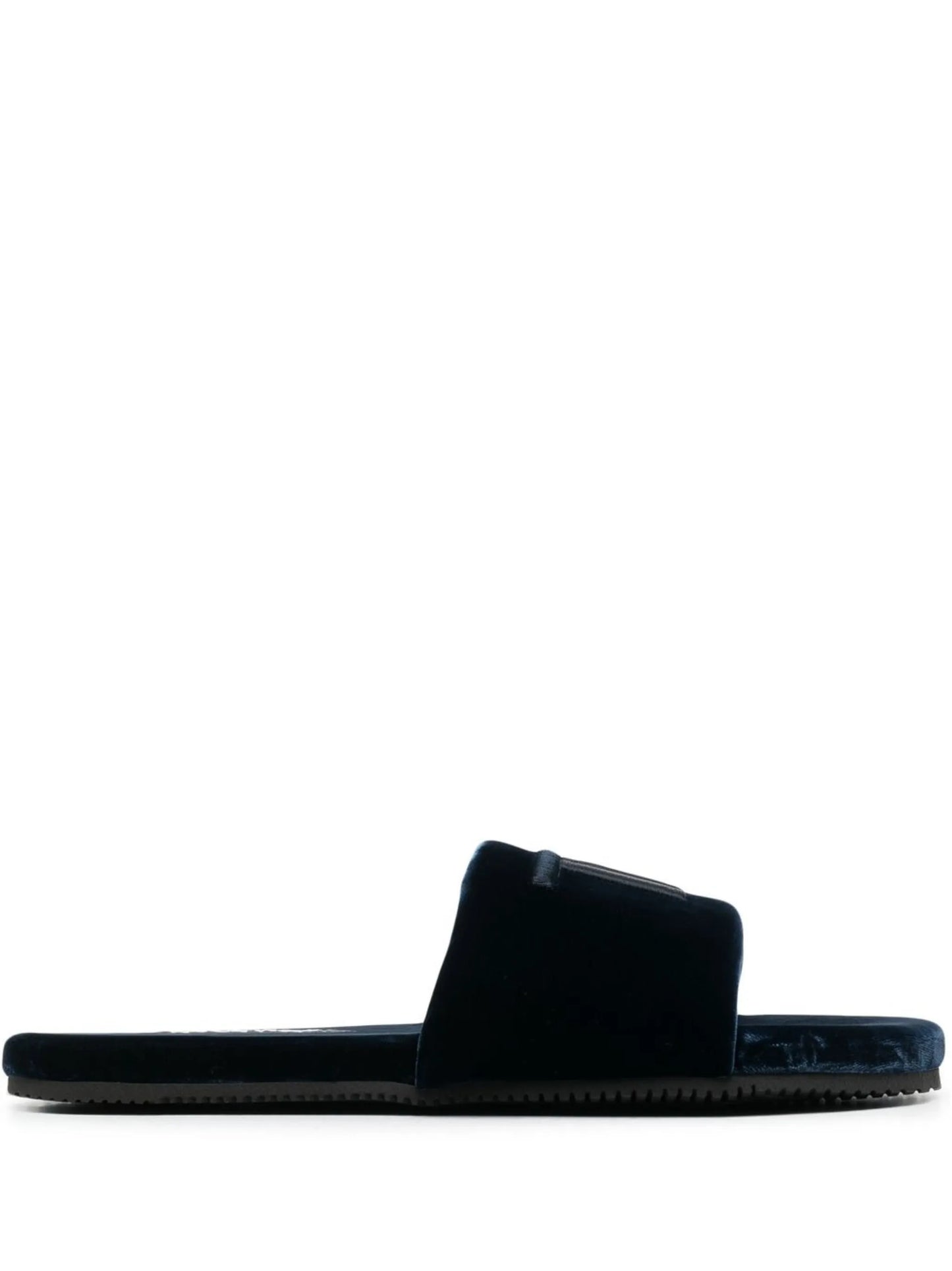 monogram velvet slides