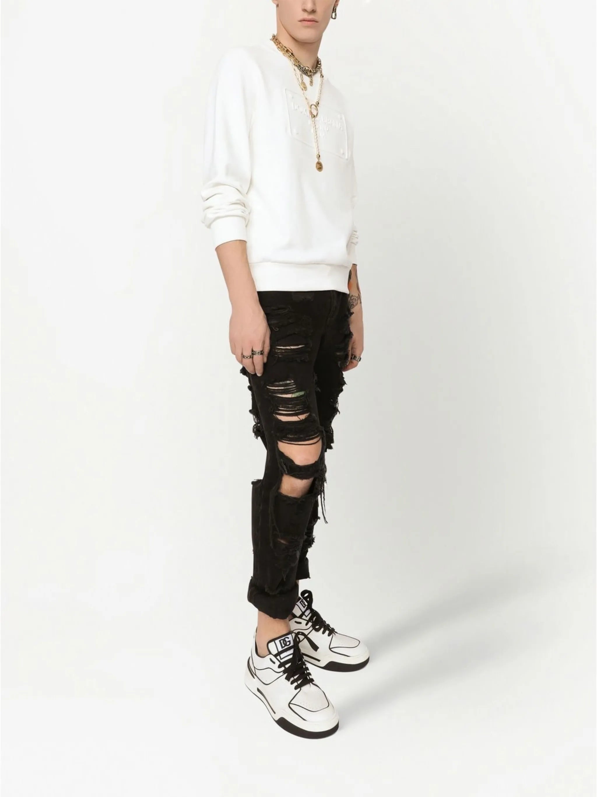logo-embossed sweatshirt
