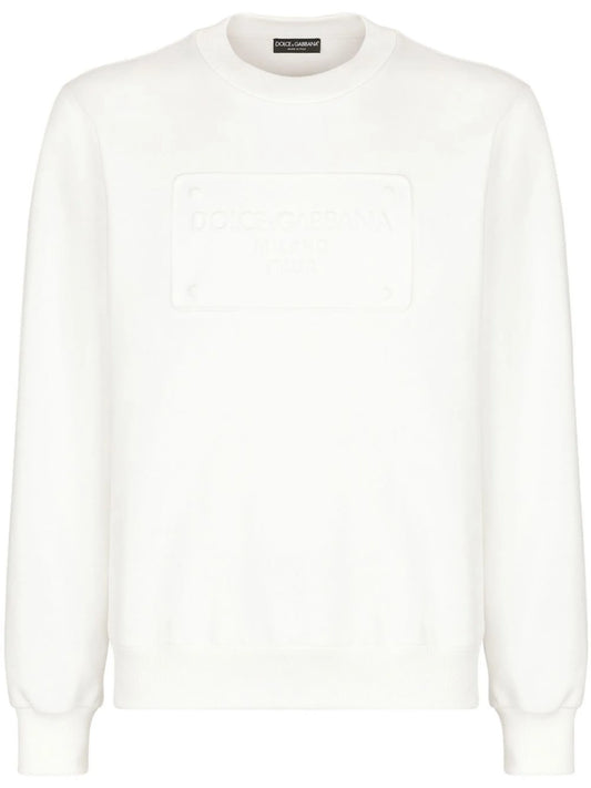 logo-embossed sweatshirt