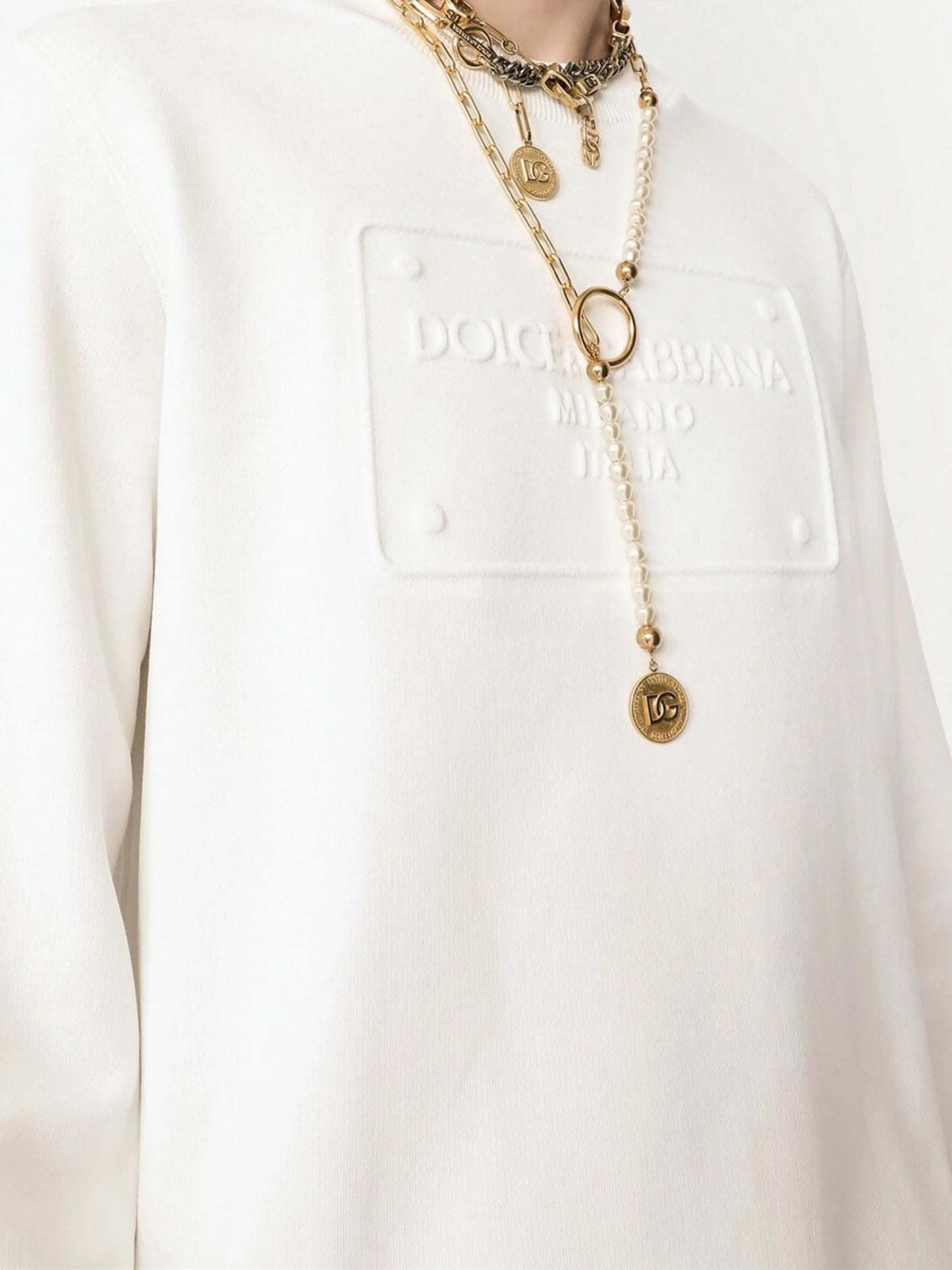 logo-embossed sweatshirt