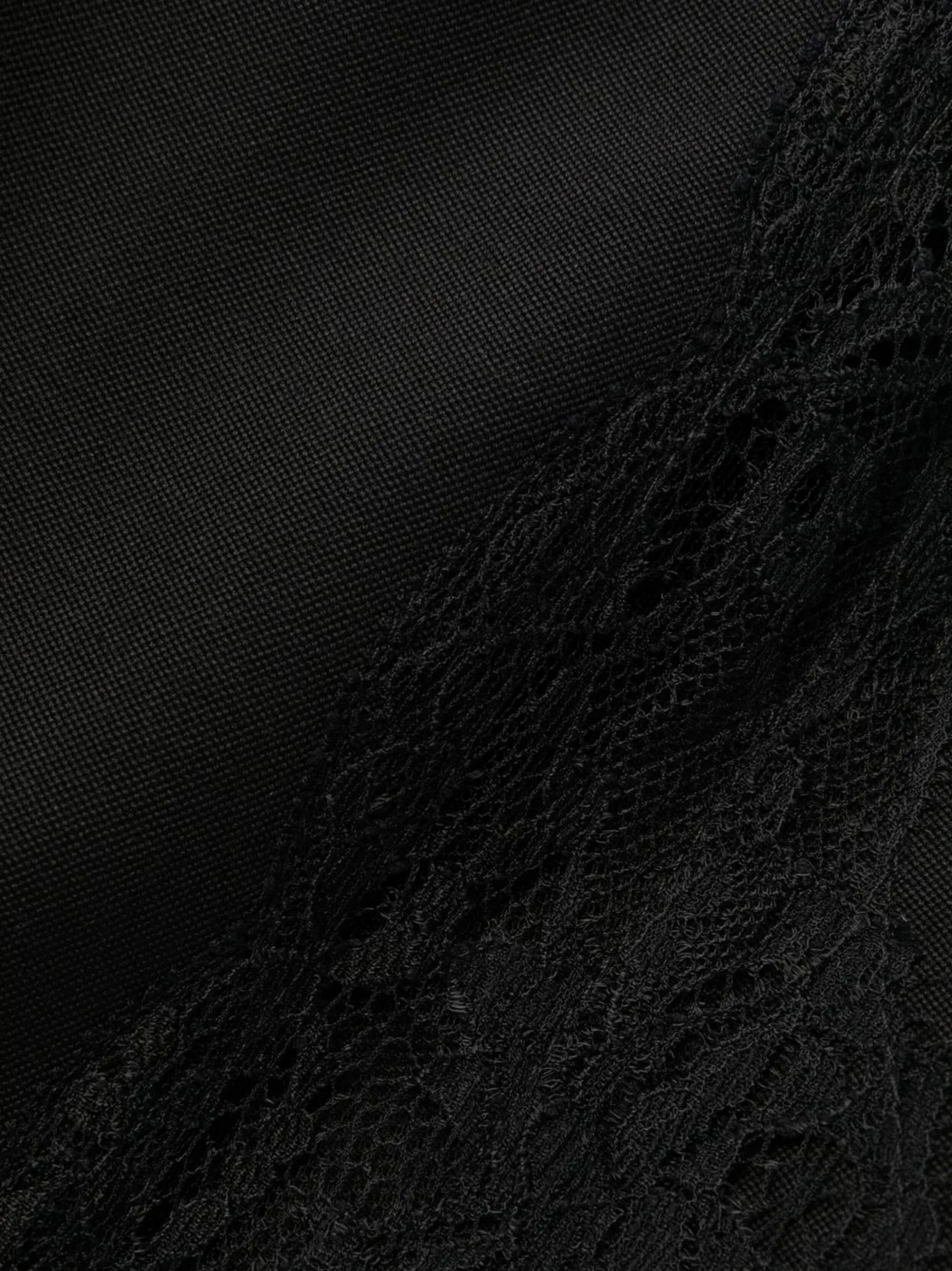 lace-panel tailored-cut trousers