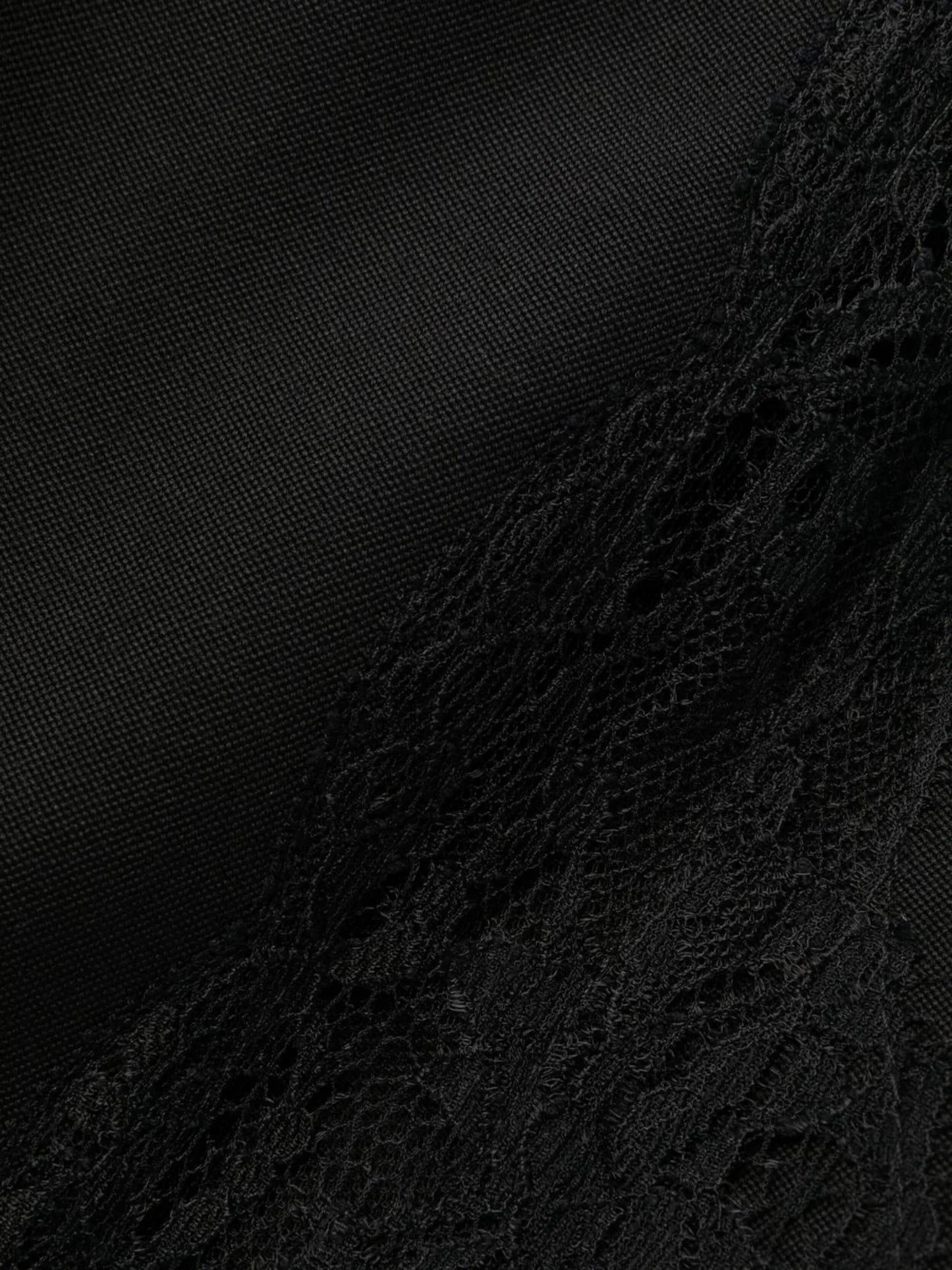 lace-panel tailored-cut trousers