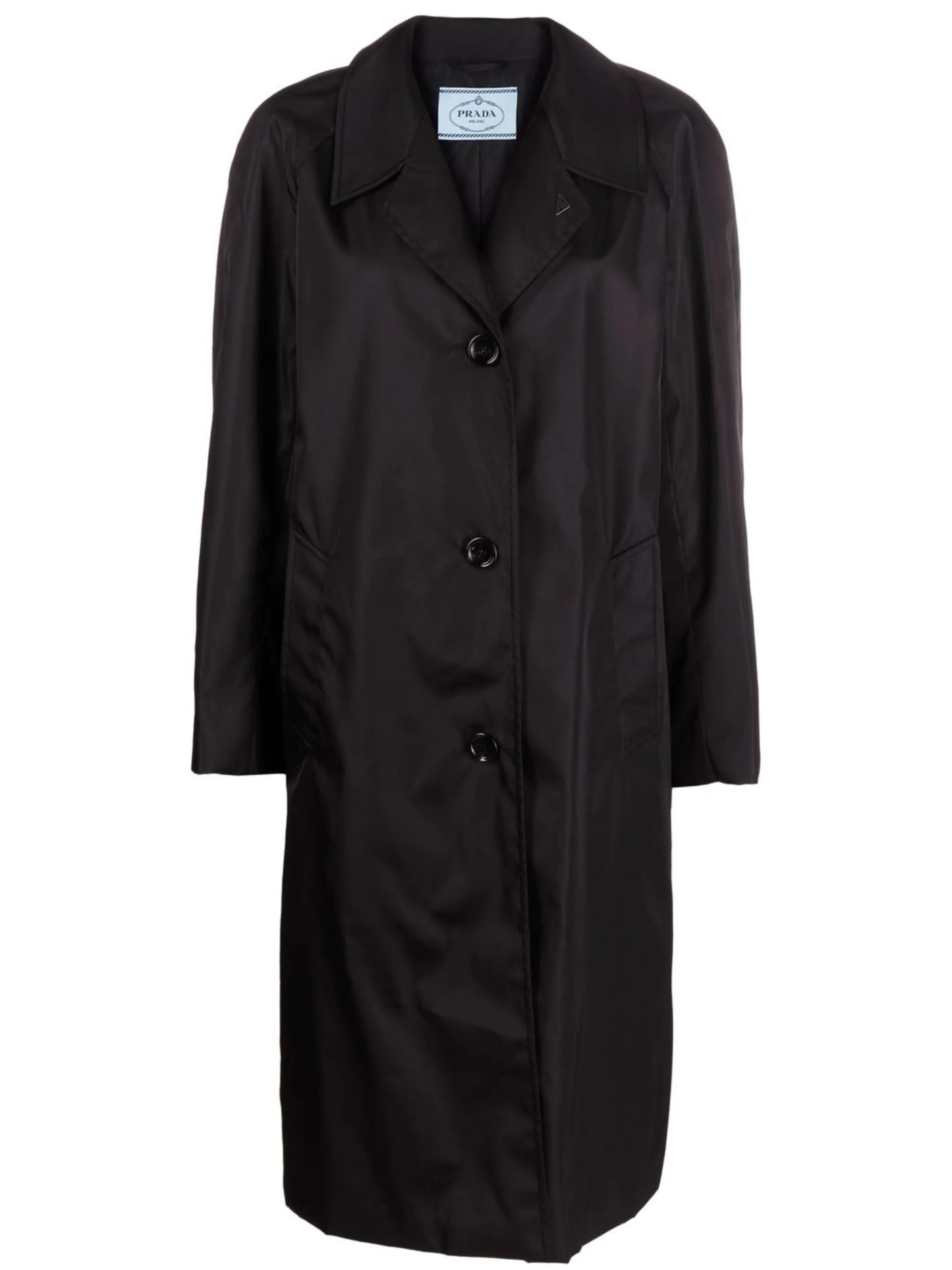 Re-Nylon single-breasted coat