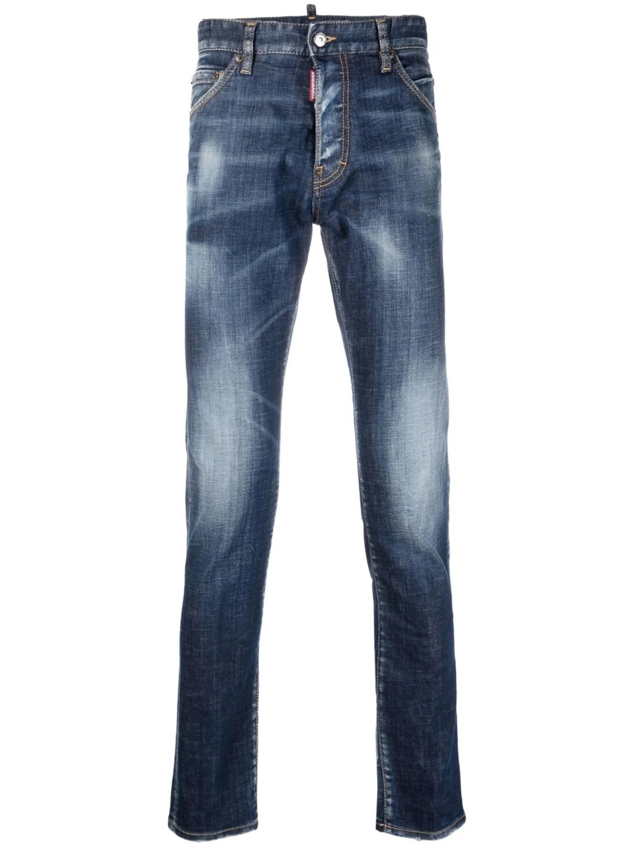 bleached slim-fit jeans