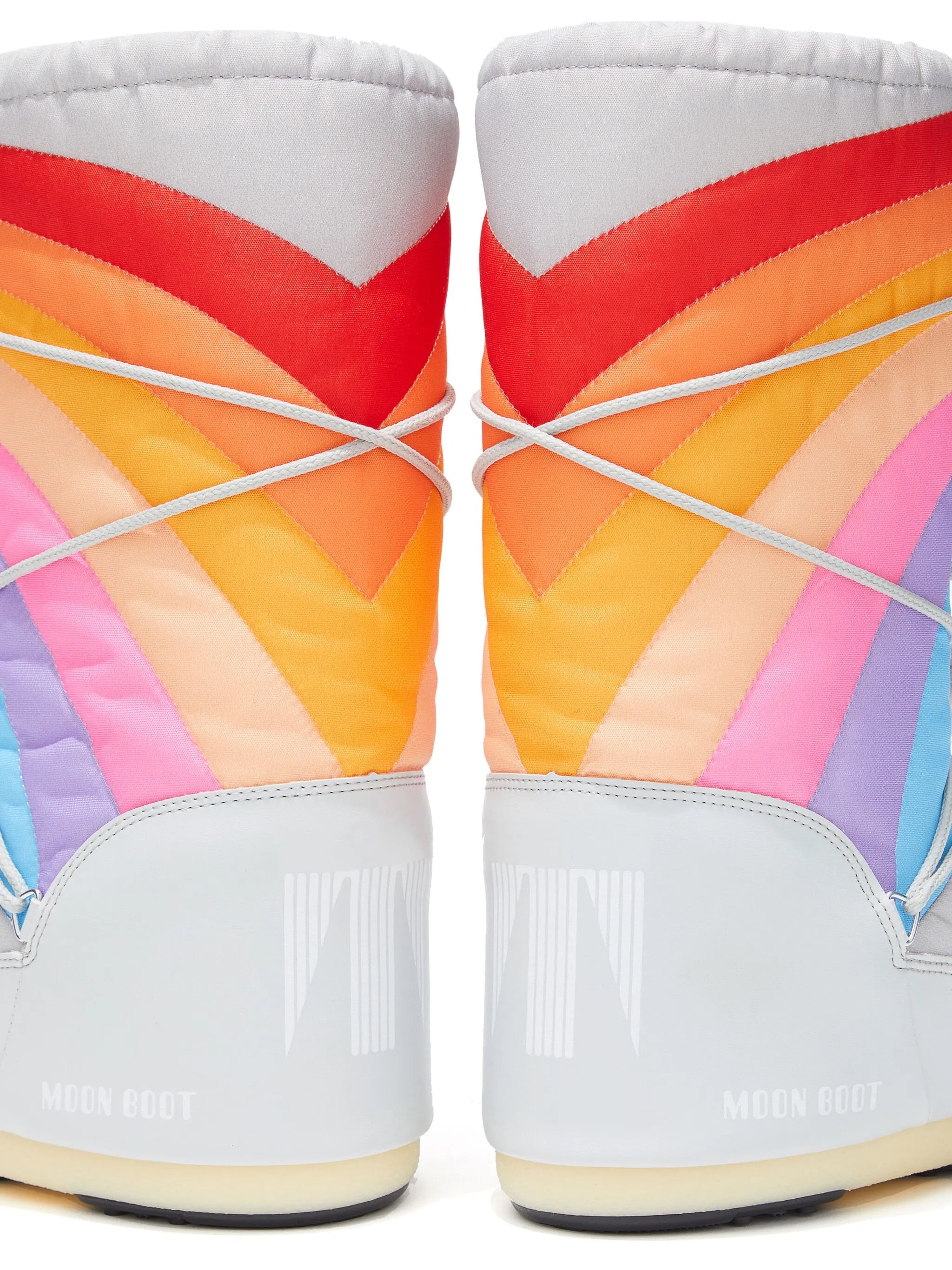 logo rainbow-print snow boots