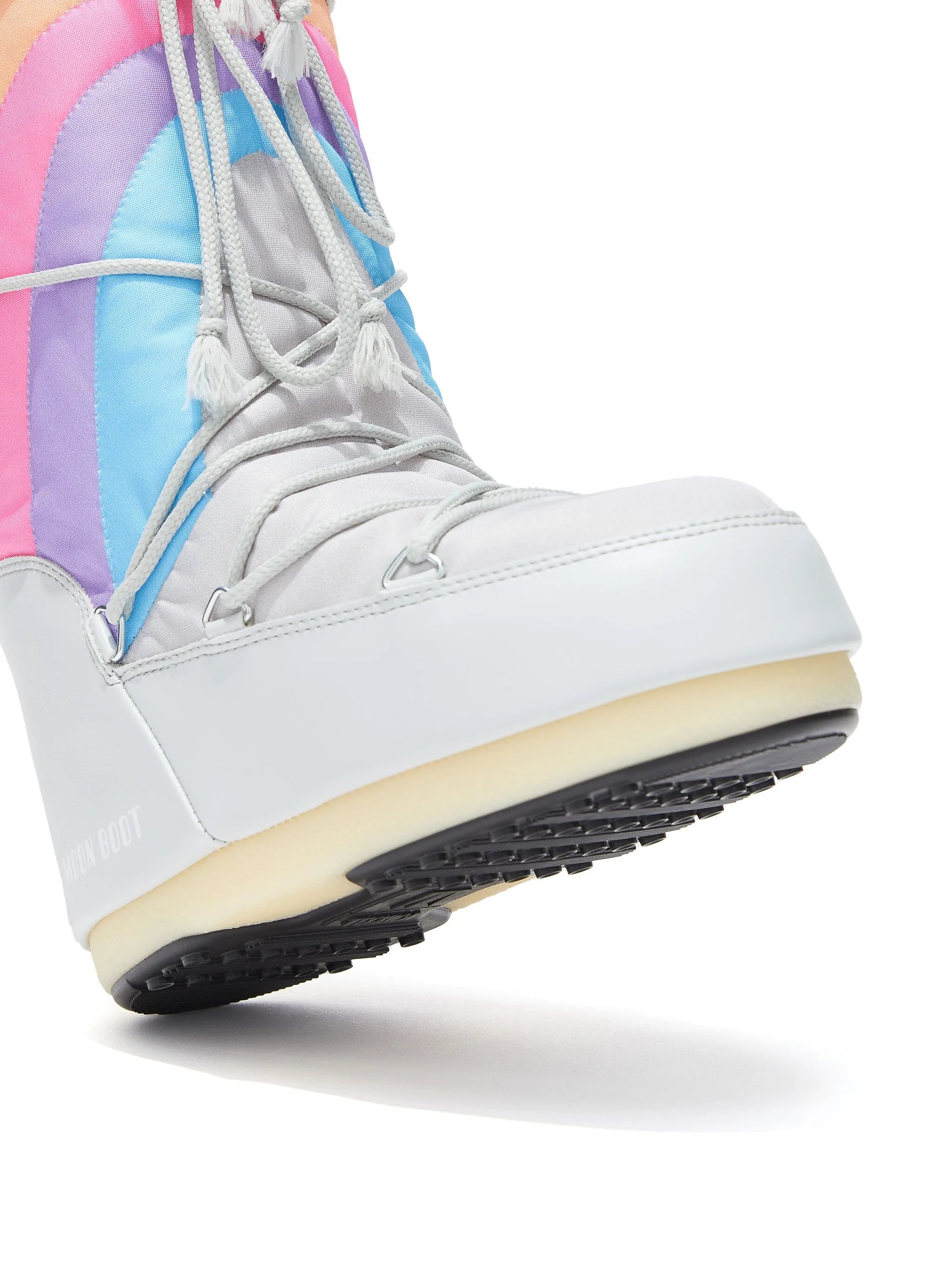 logo rainbow-print snow boots