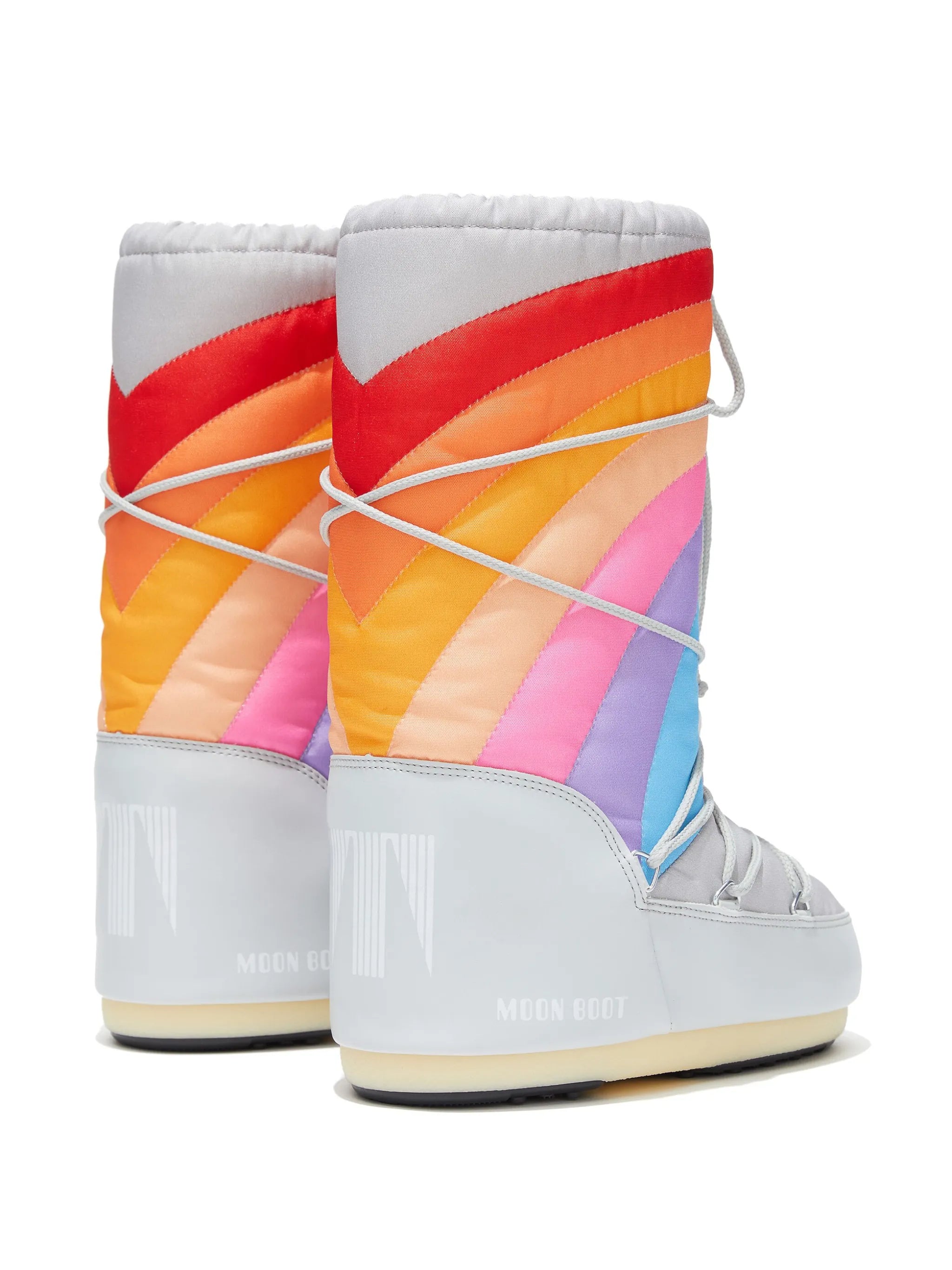 logo rainbow-print snow boots